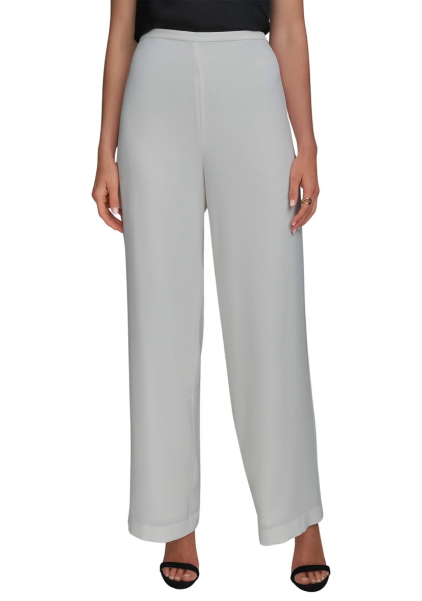 Womens Wide Leg Pull On Pants