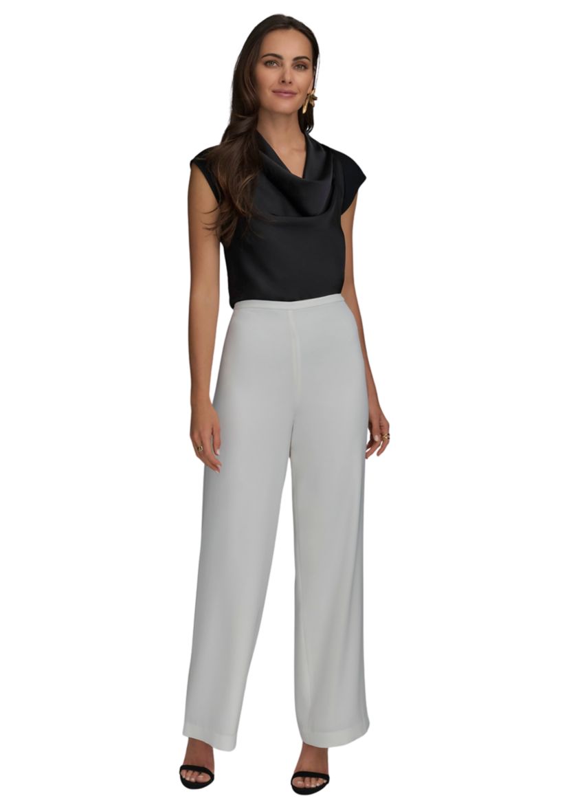 Womens Wide Leg Pull On Pants