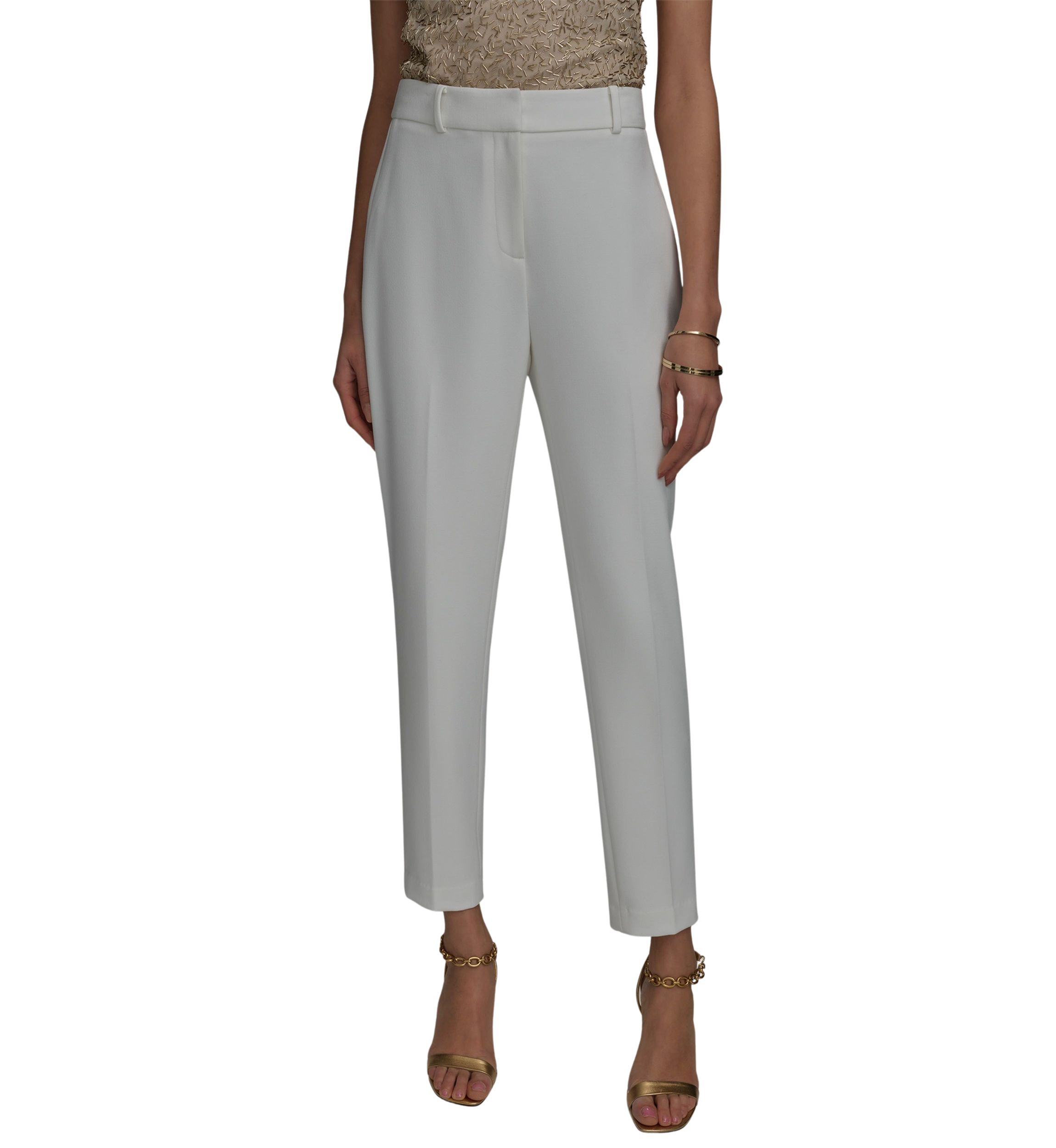Womens Flat Front Straight Pants