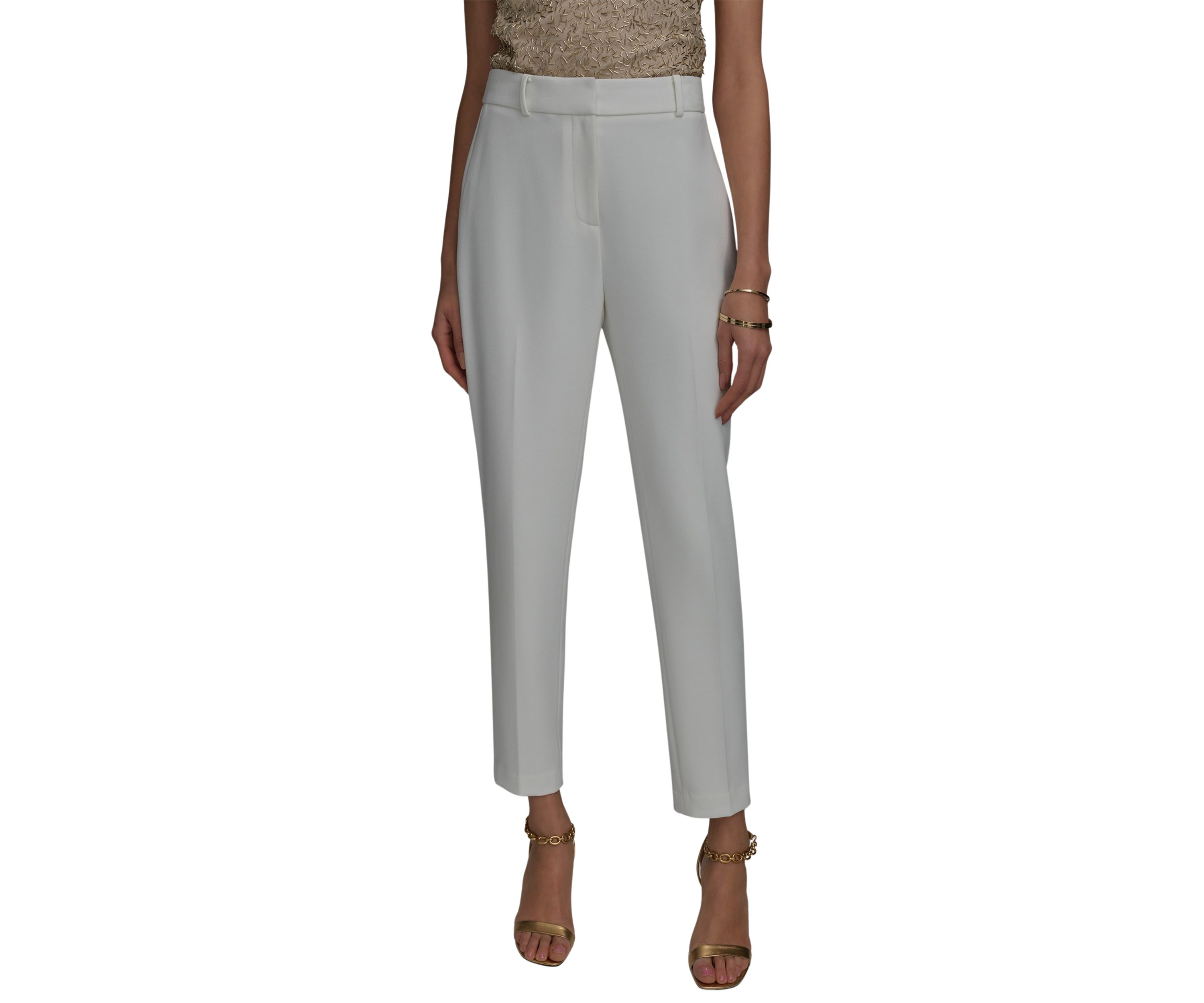Womens Flat Front Straight Pants