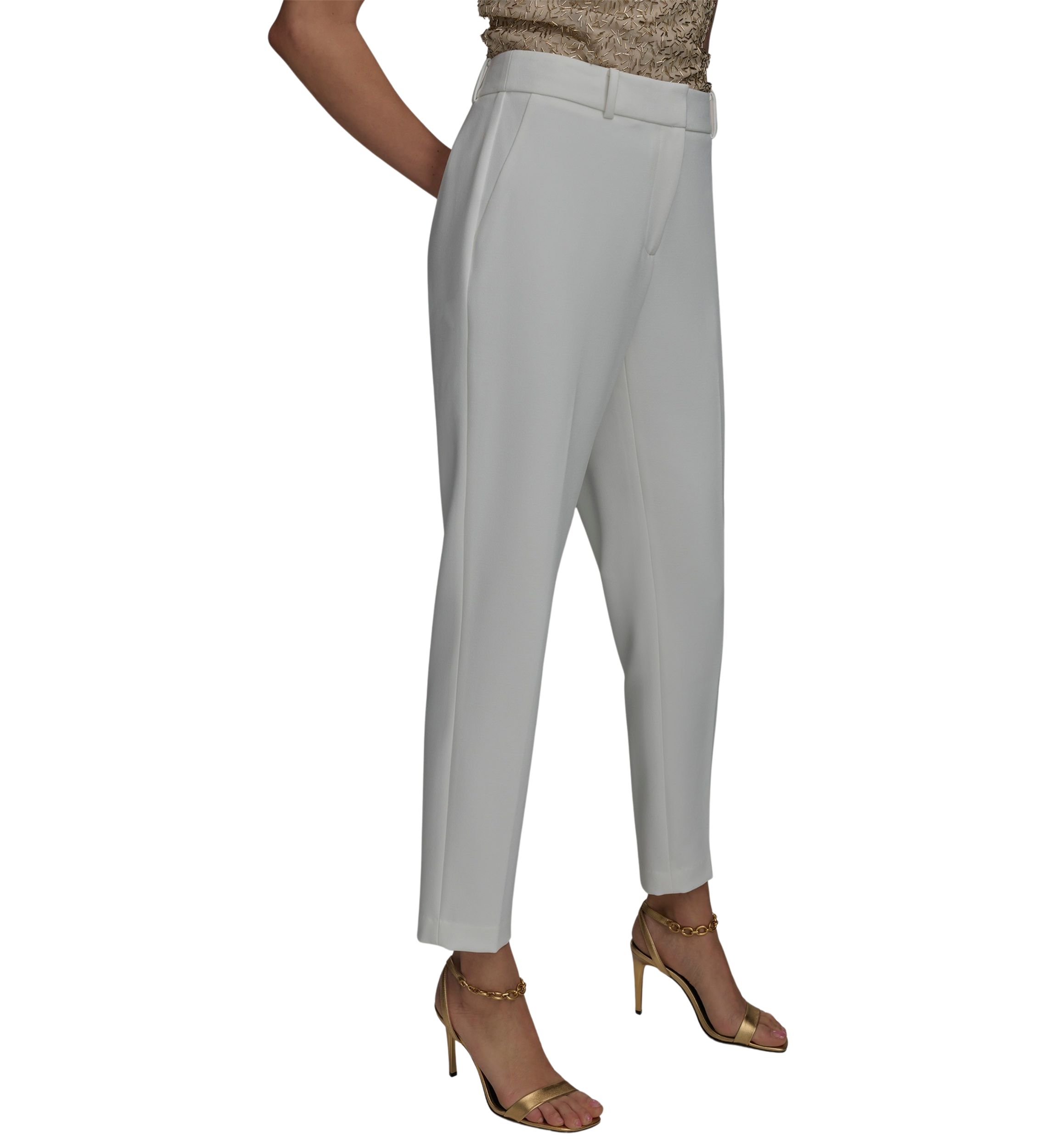 Womens Flat Front Straight Pants