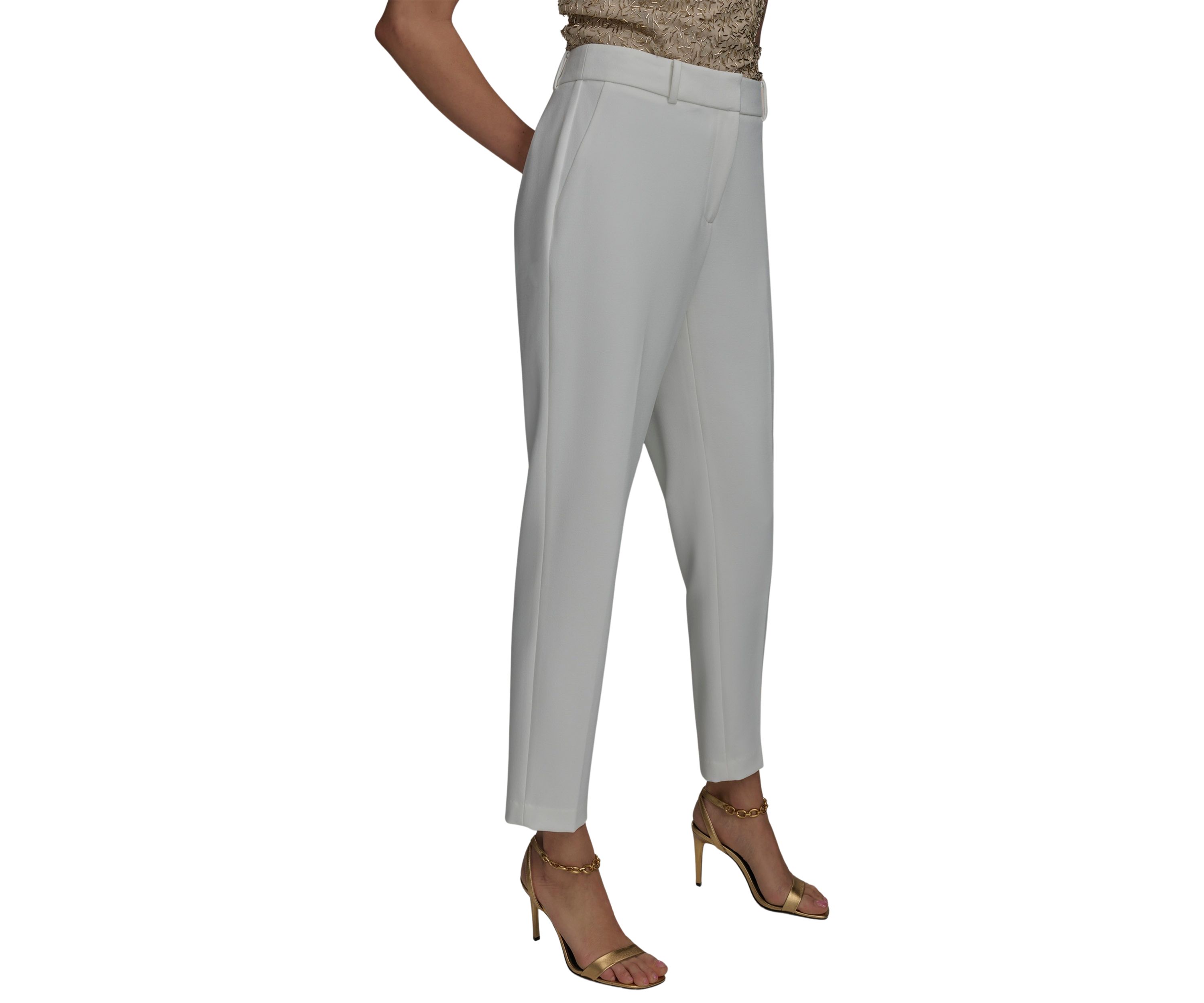 Womens Flat Front Straight Pants