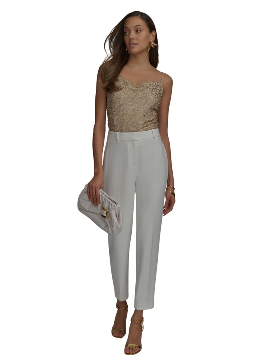 Womens Flat Front Straight Pants