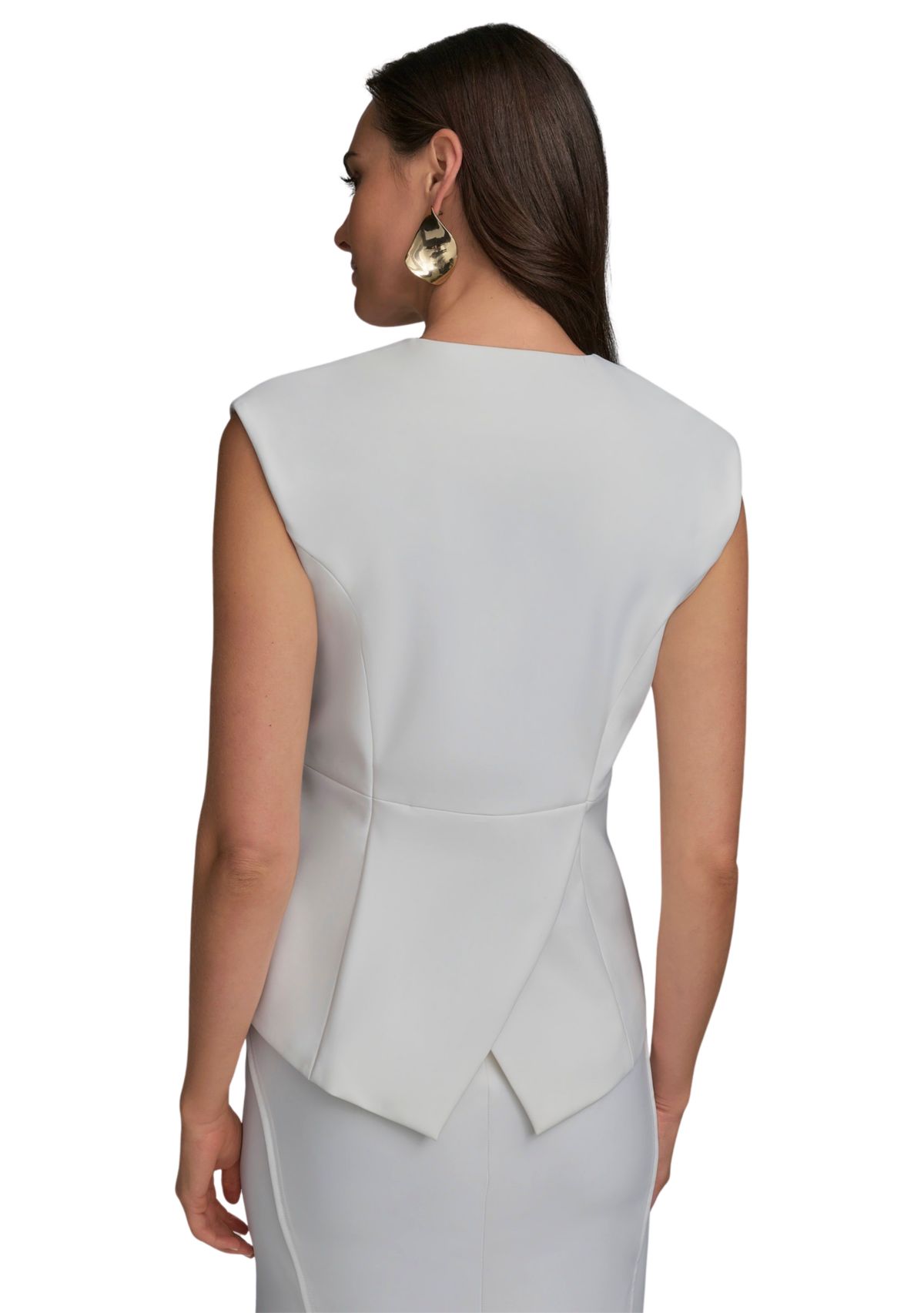 Womens Sleeveless Hardware Jacket 