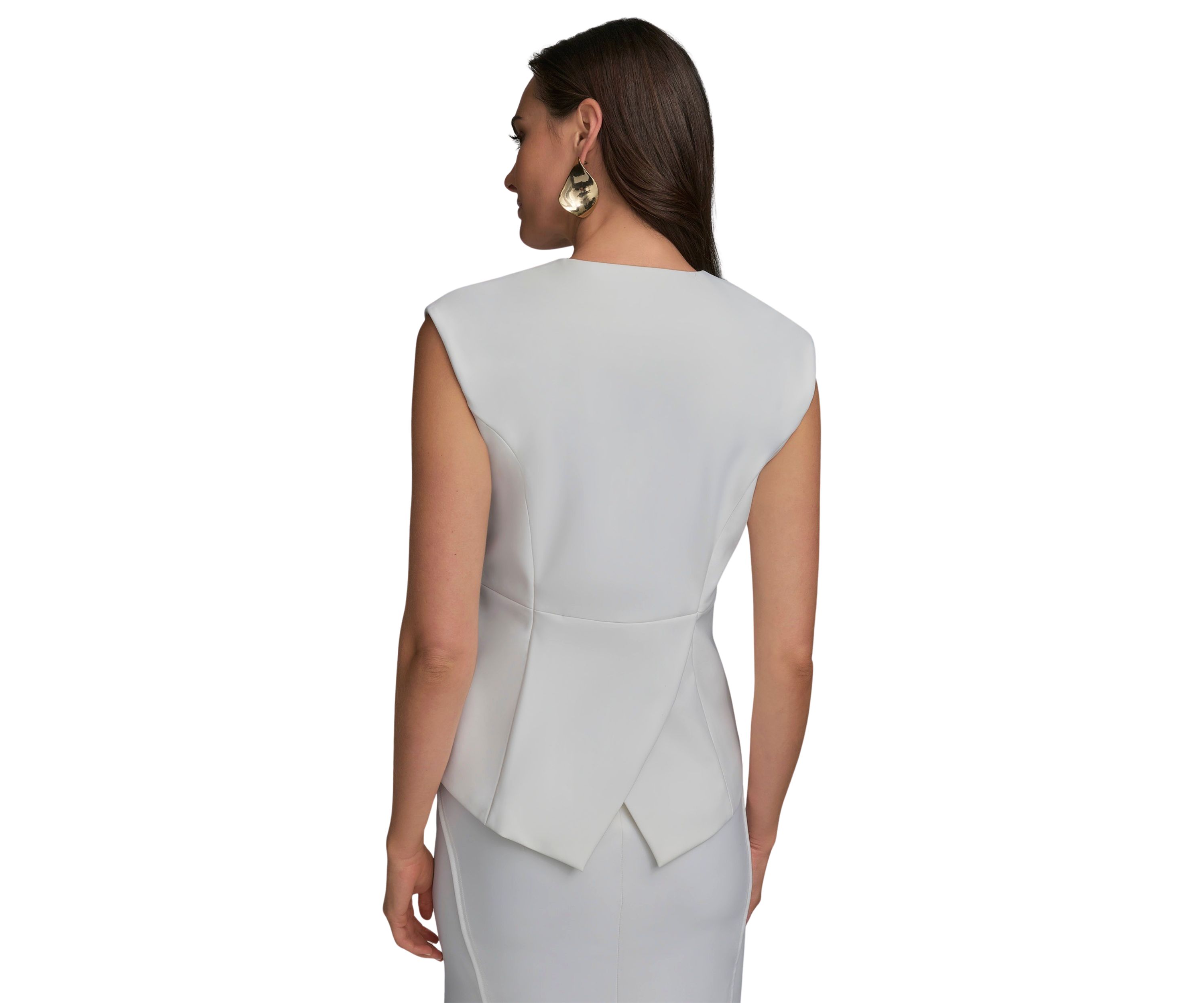 Womens Sleeveless Hardware Jacket 