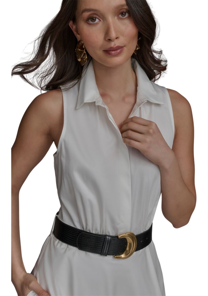Womens Placement Printed Belted Shirtdress
