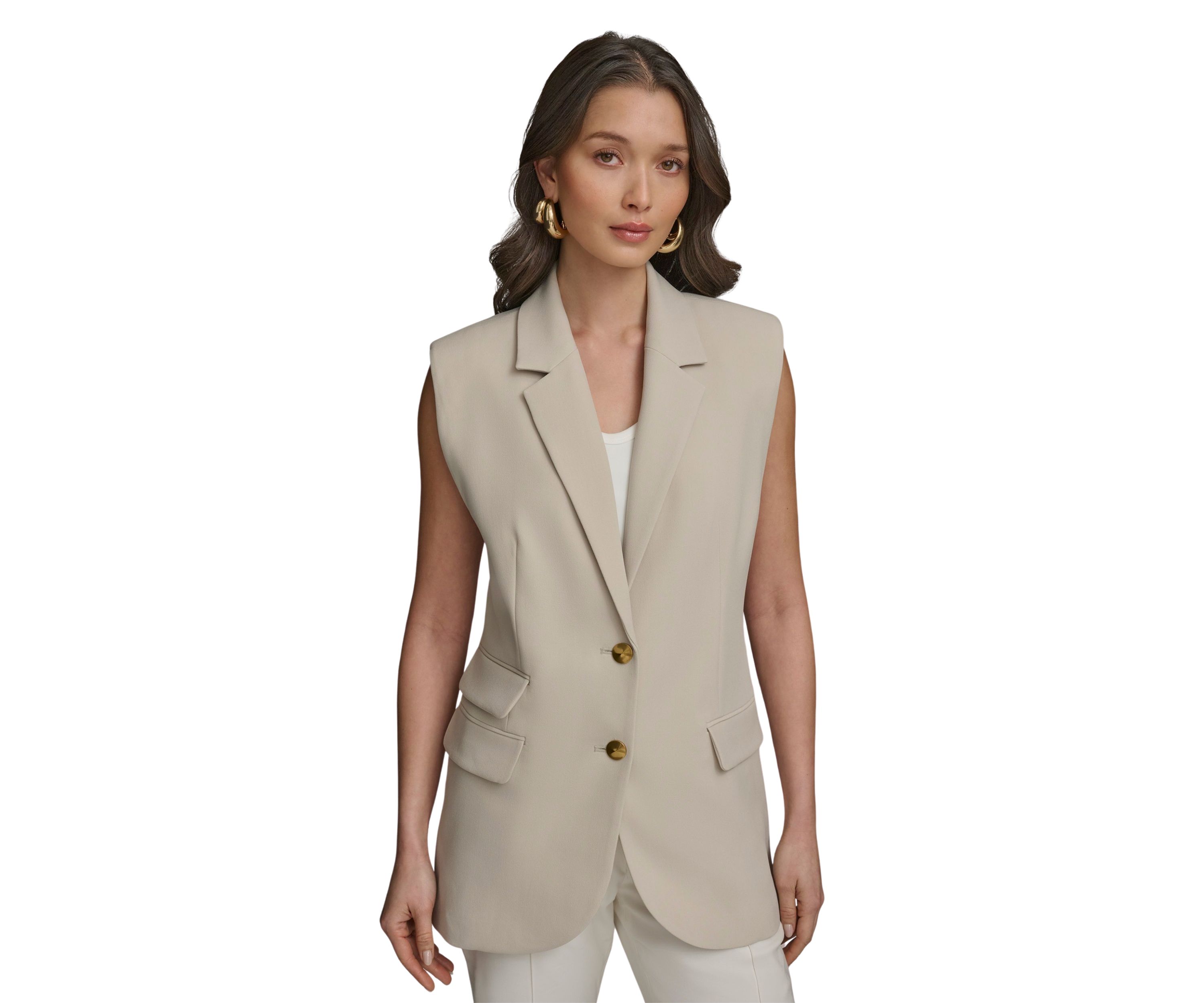 Womens Cap Sleeve Notch Collar Jacket