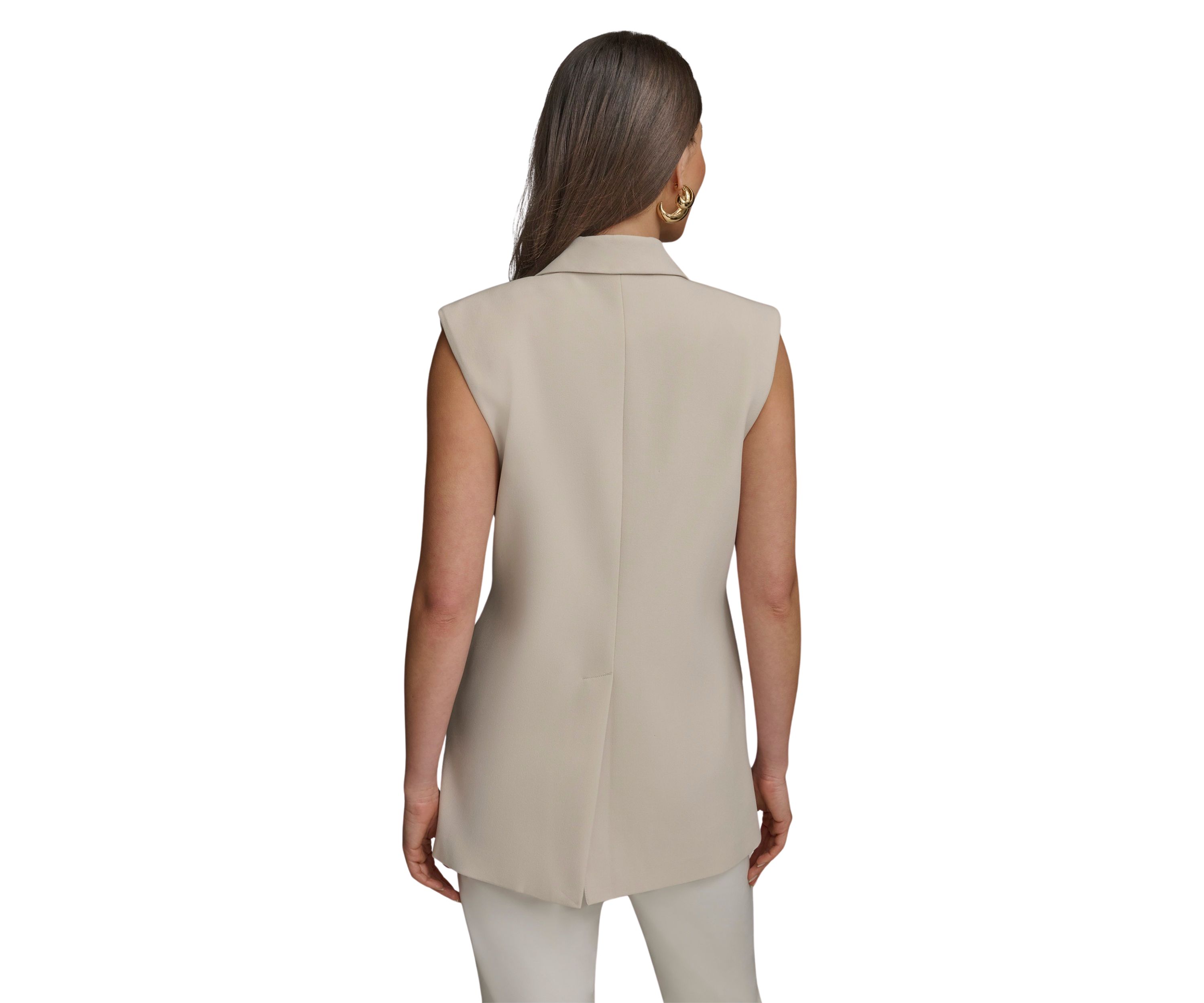 Womens Cap Sleeve Notch Collar Jacket