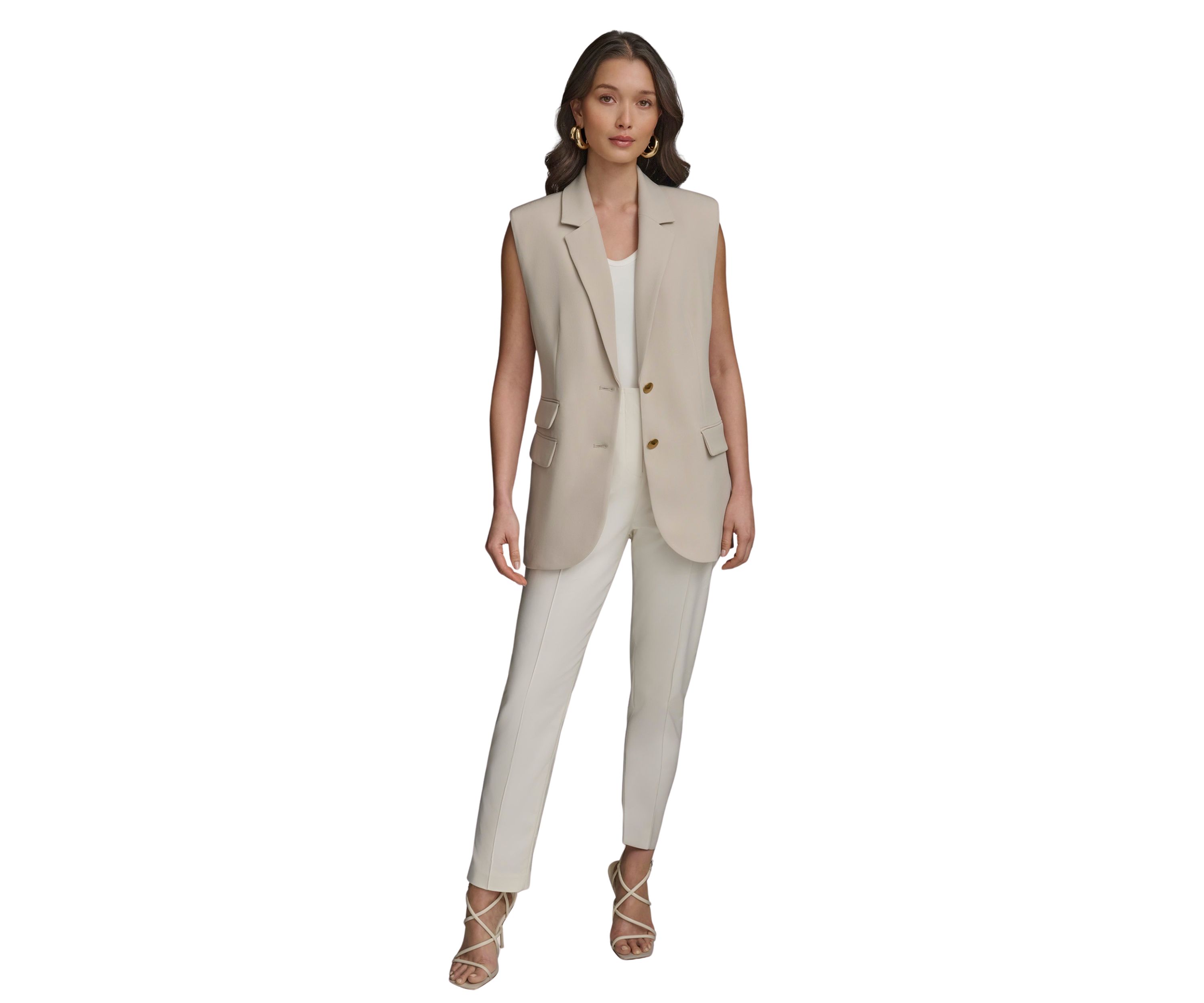 Womens Cap Sleeve Notch Collar Jacket