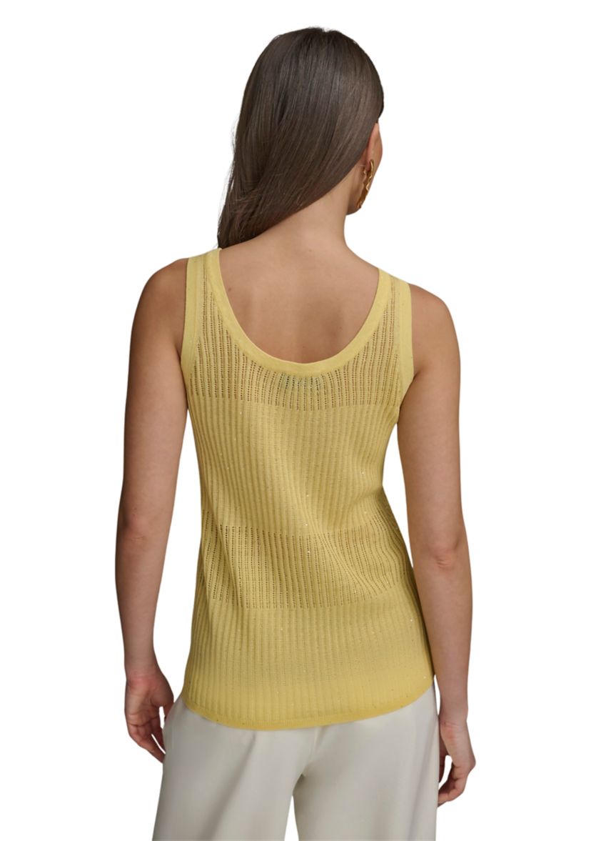 Womens Open Stitch Sleeveless Sweater