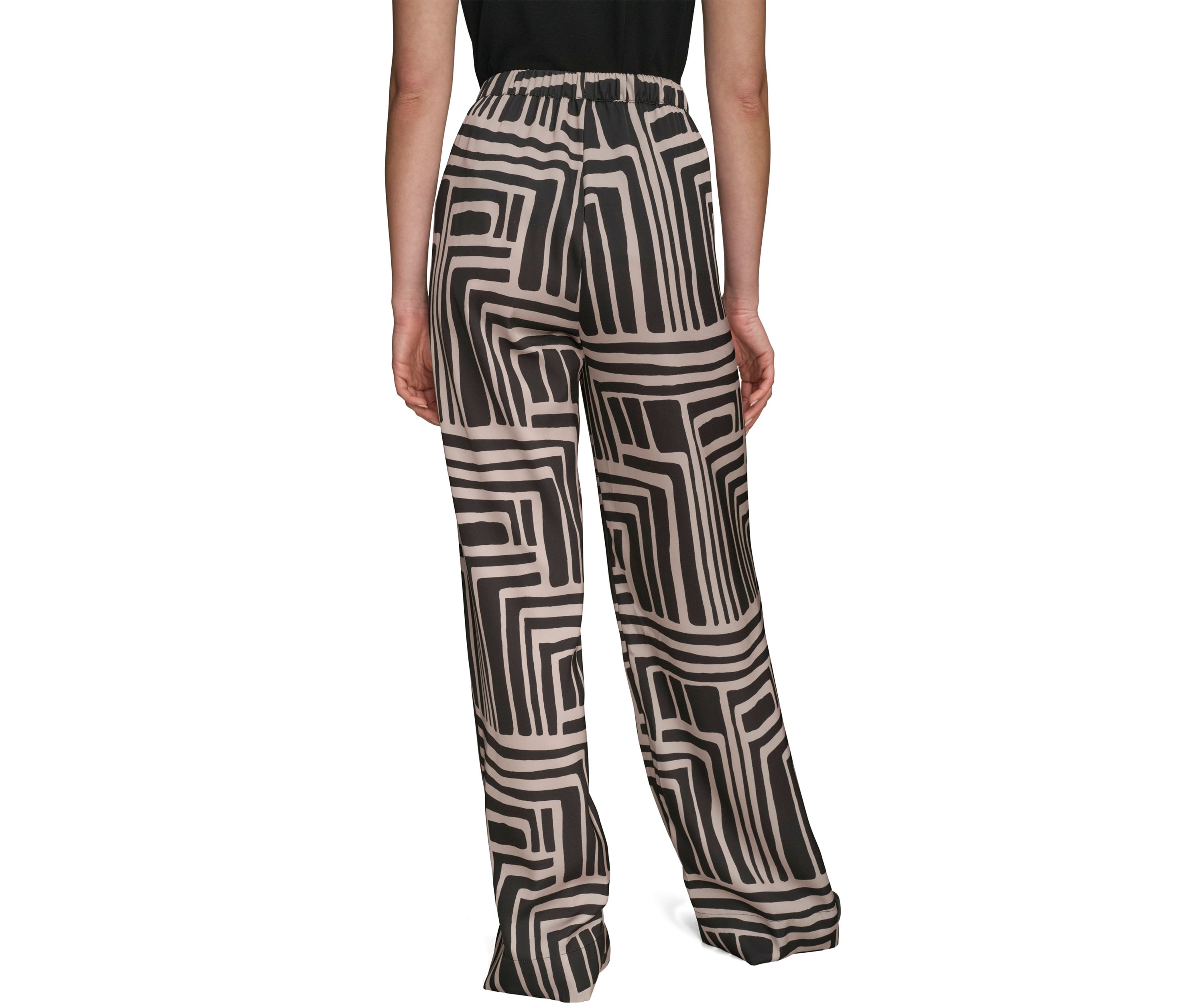 Womens Wide Leg Printed Pants
