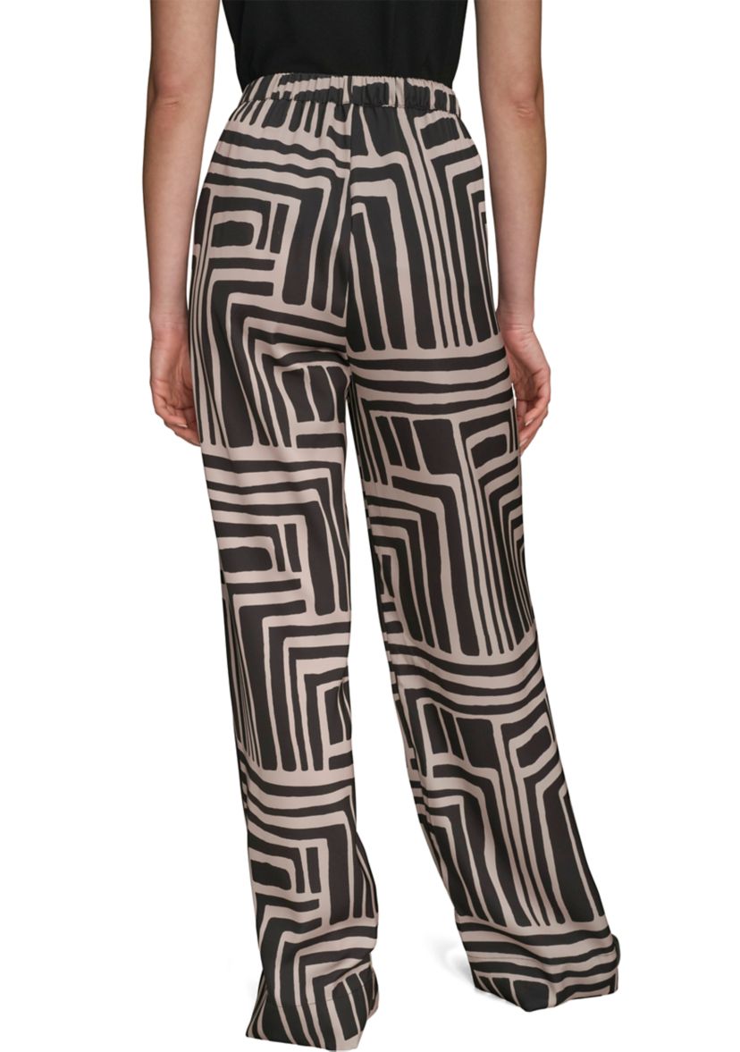 Womens Wide Leg Printed Pants