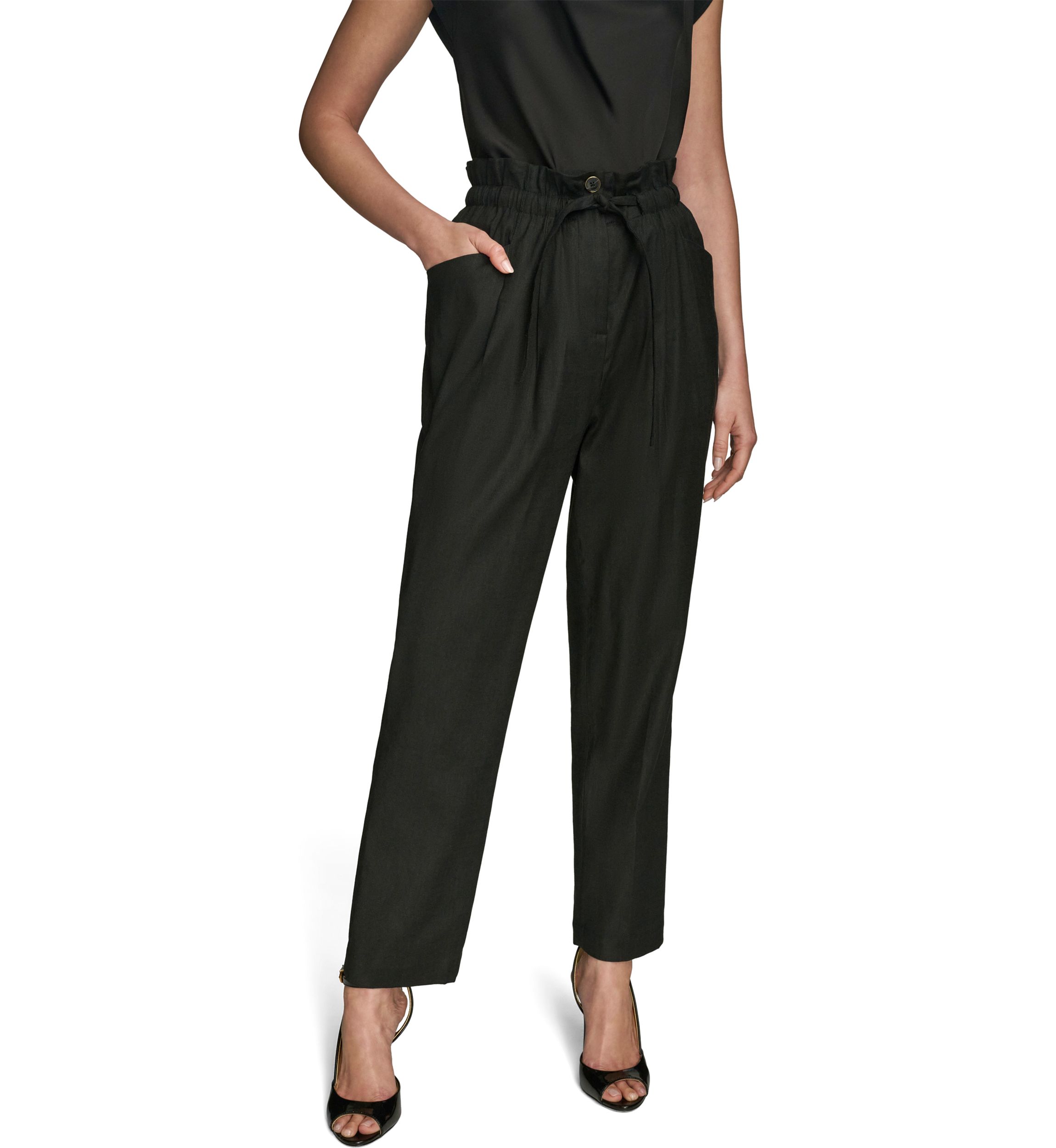 Womens Belted Slim Pants