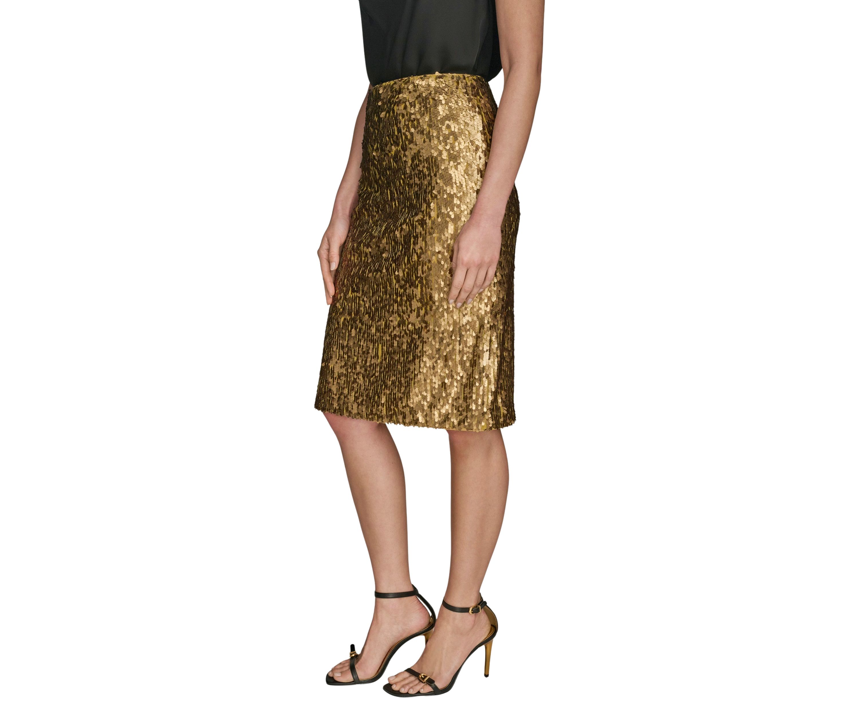 Womens Sequin Pencil Skirt