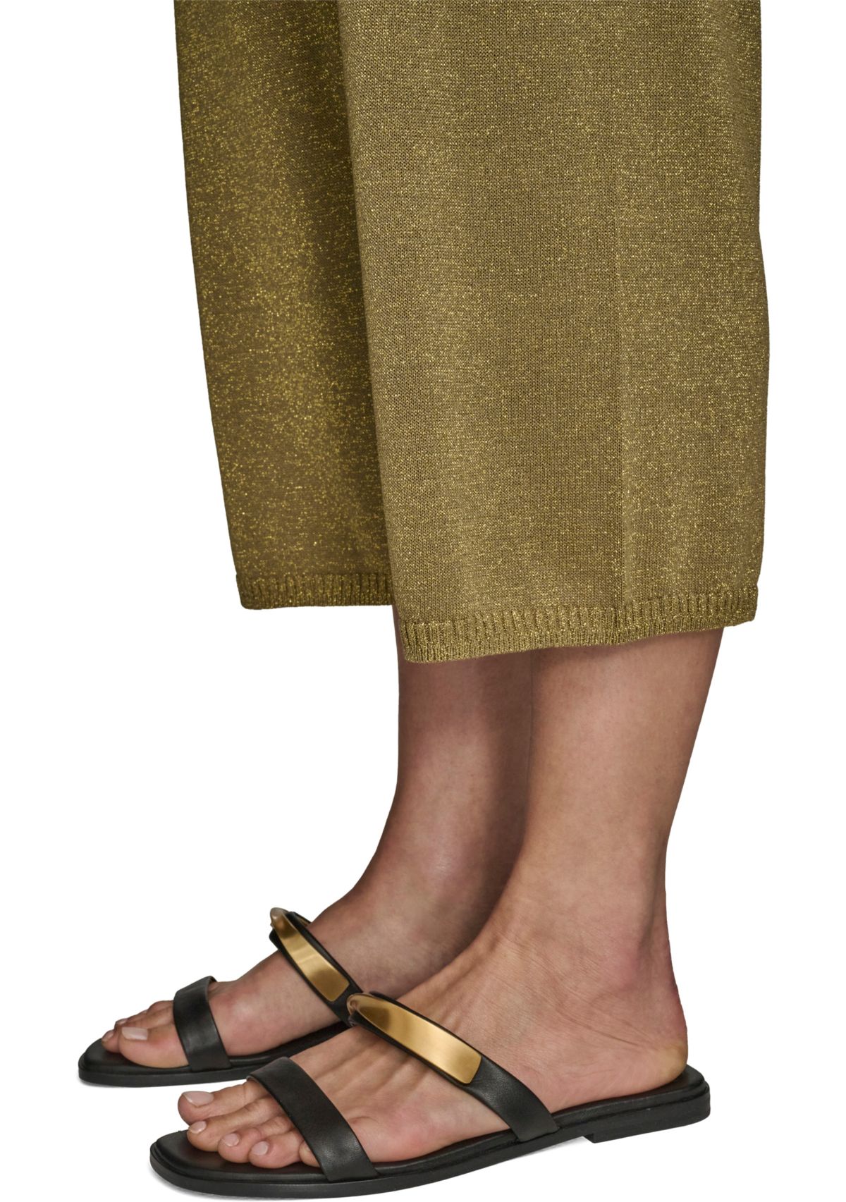 Womens Wide Leg Shimmer Sweater Pants
