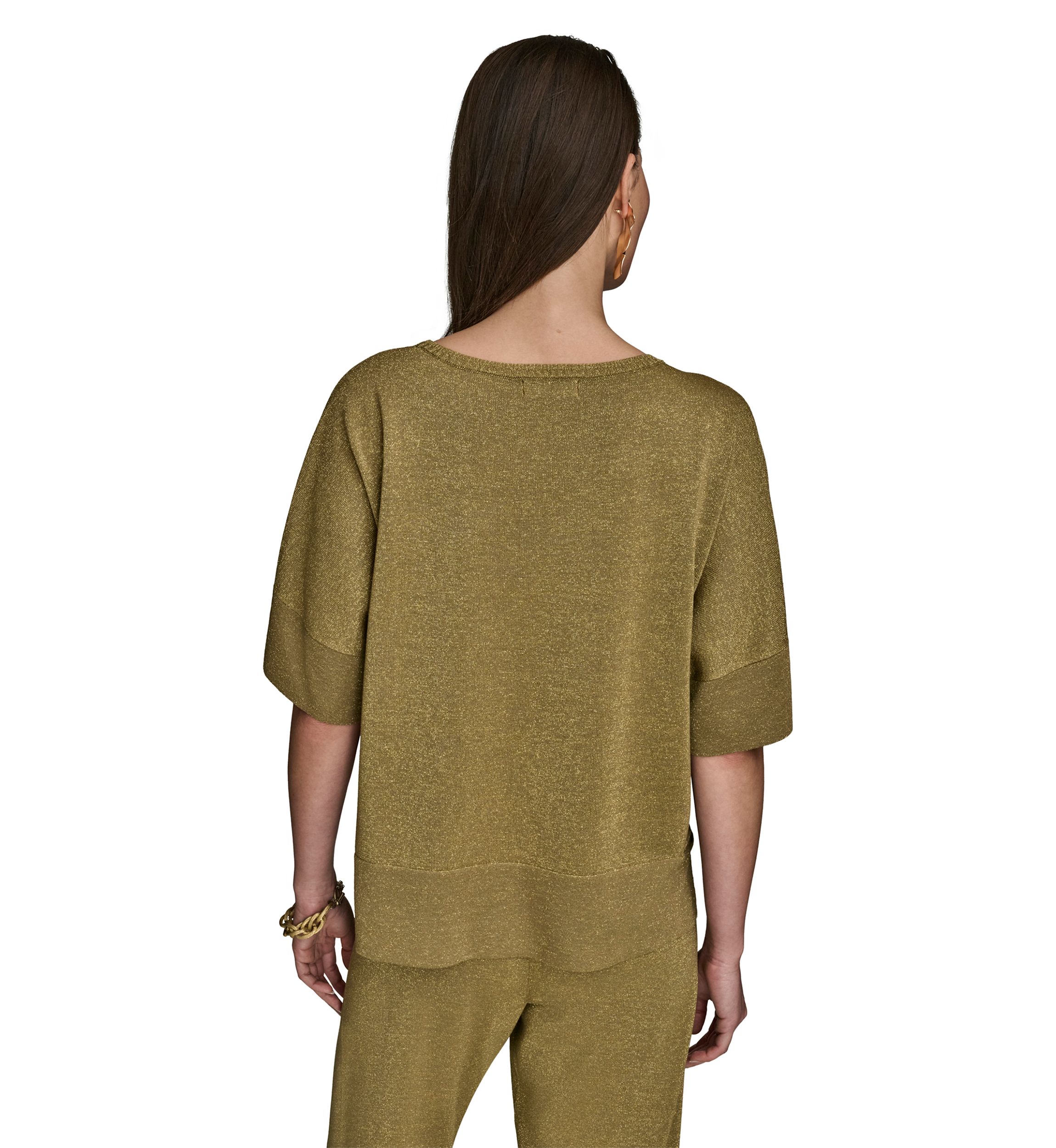 Womens Lurex Dolman Sleeve Sweater