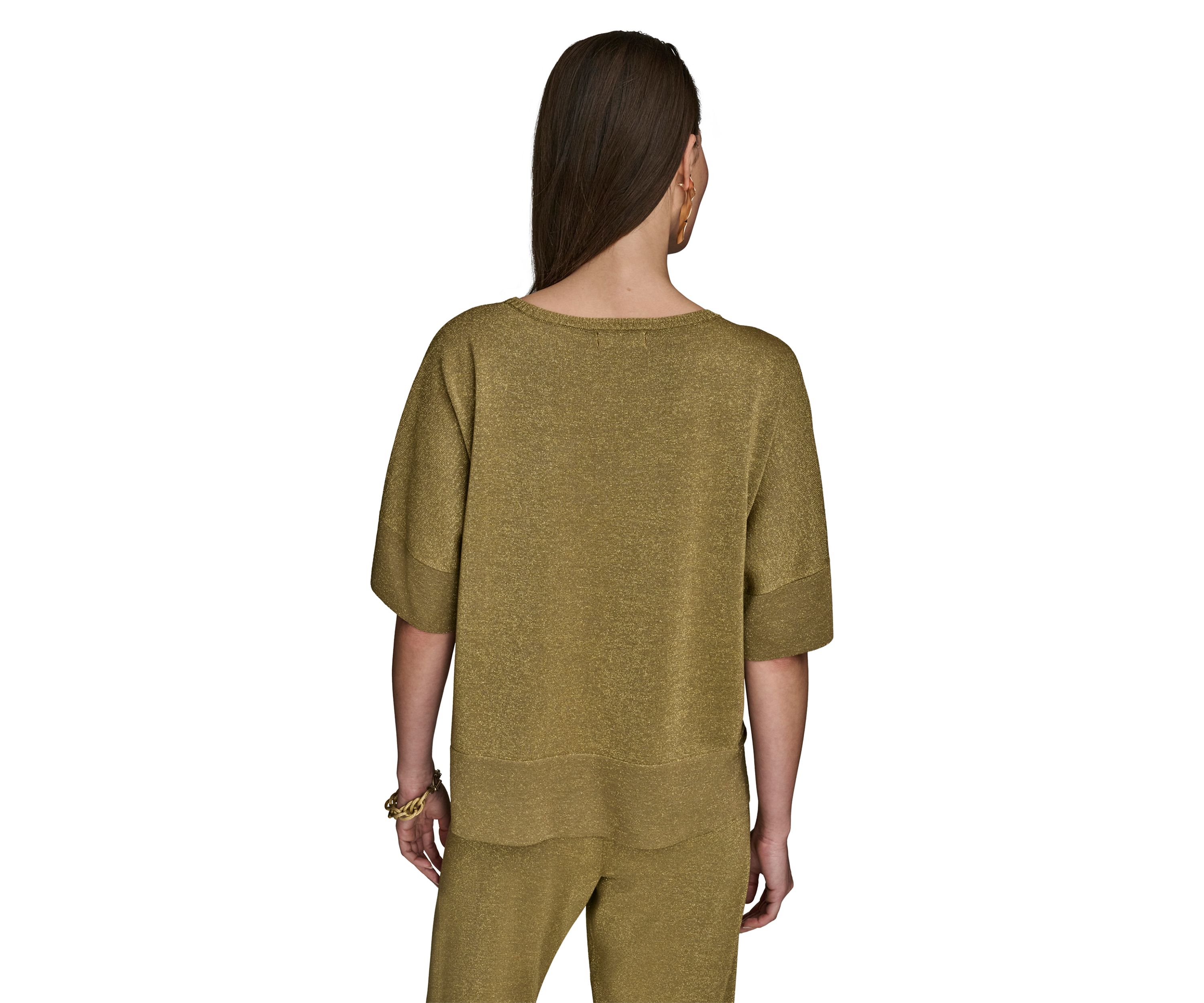 Womens Lurex Dolman Sleeve Sweater