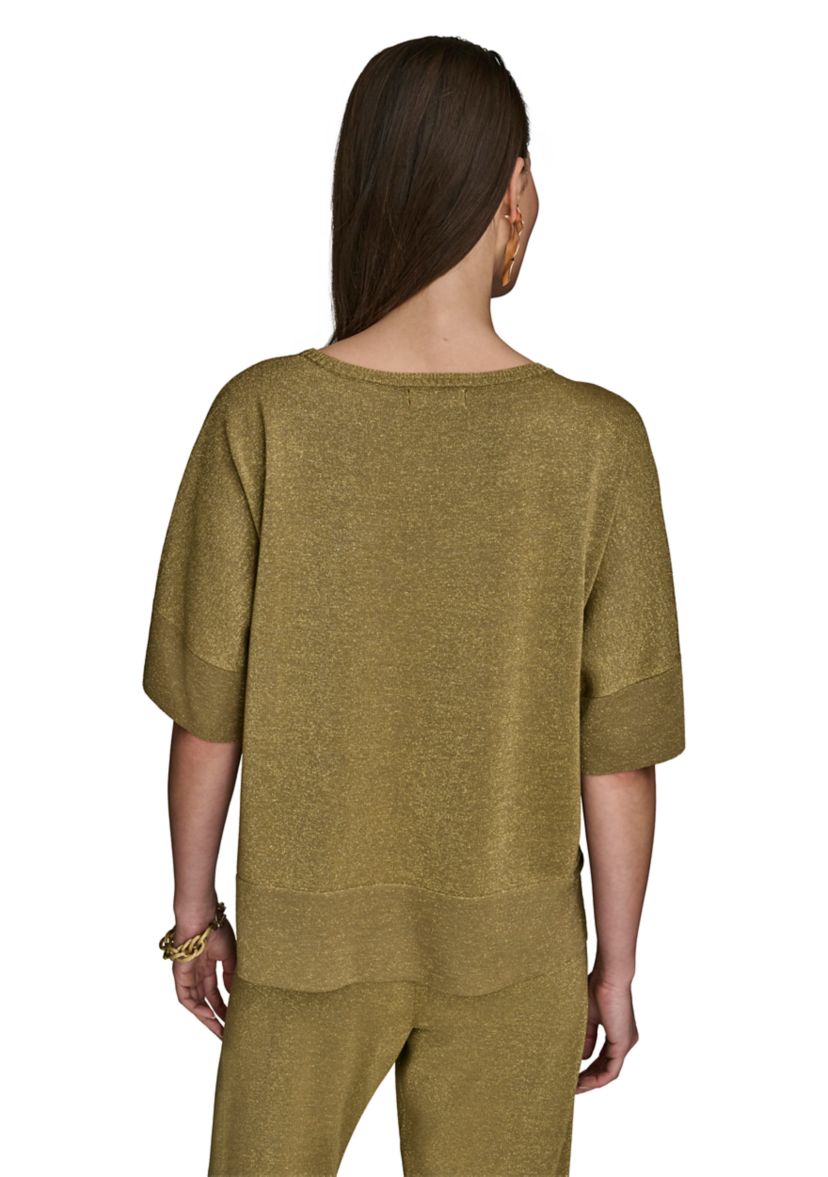 Womens Lurex Dolman Sleeve Sweater