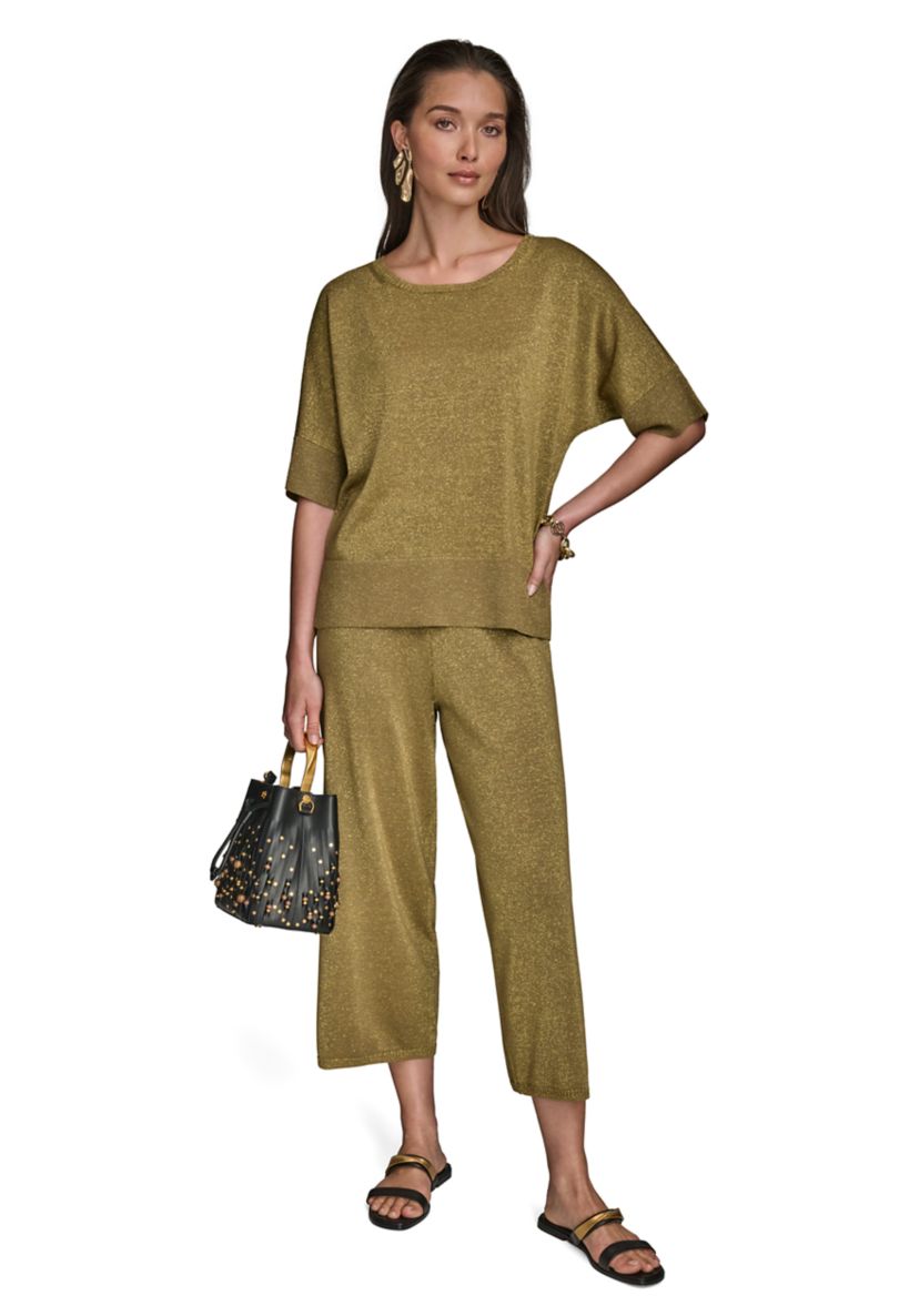 Womens Lurex Dolman Sleeve Sweater