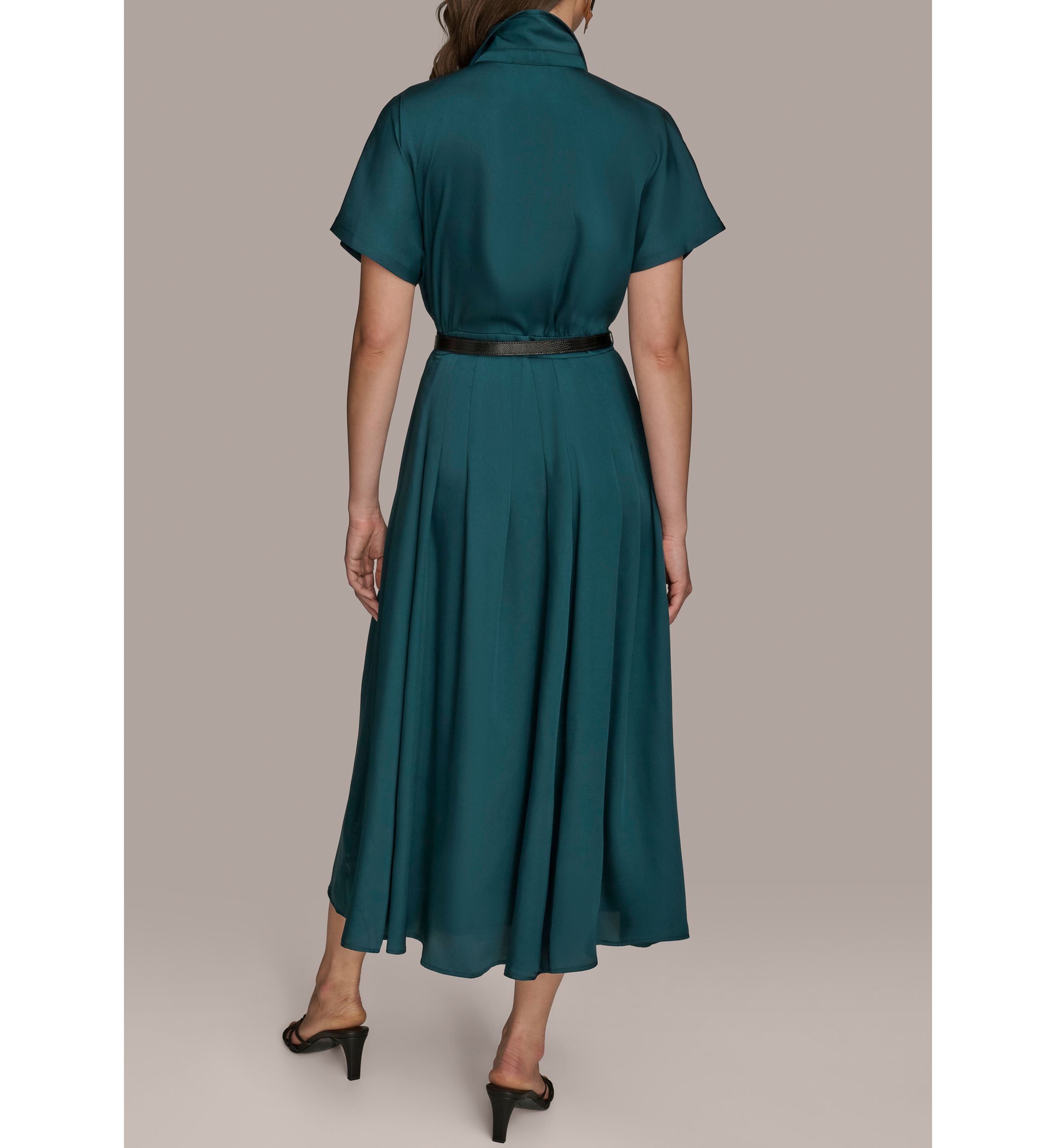 Womens Belted Shirtdress