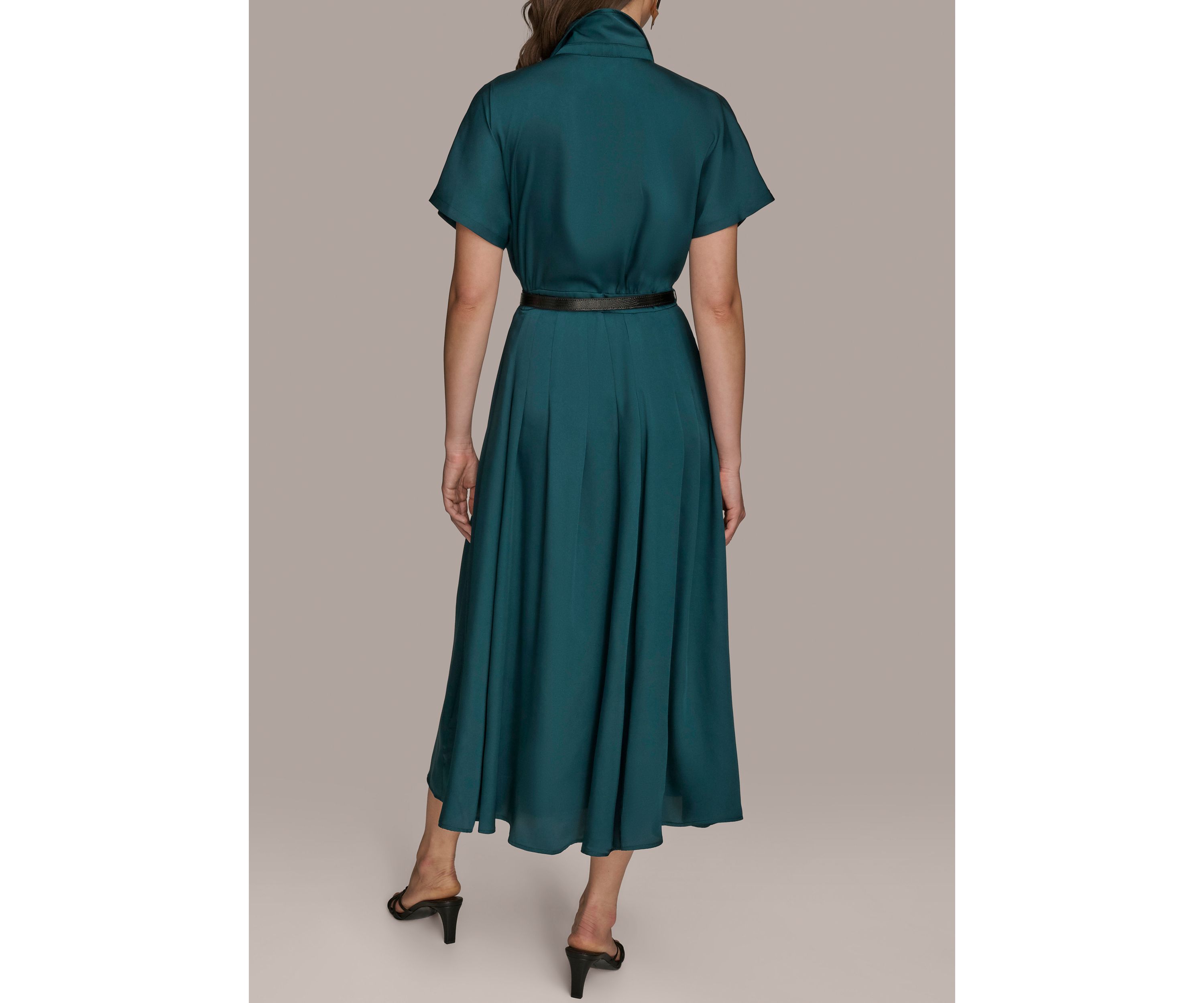 Womens Belted Shirtdress