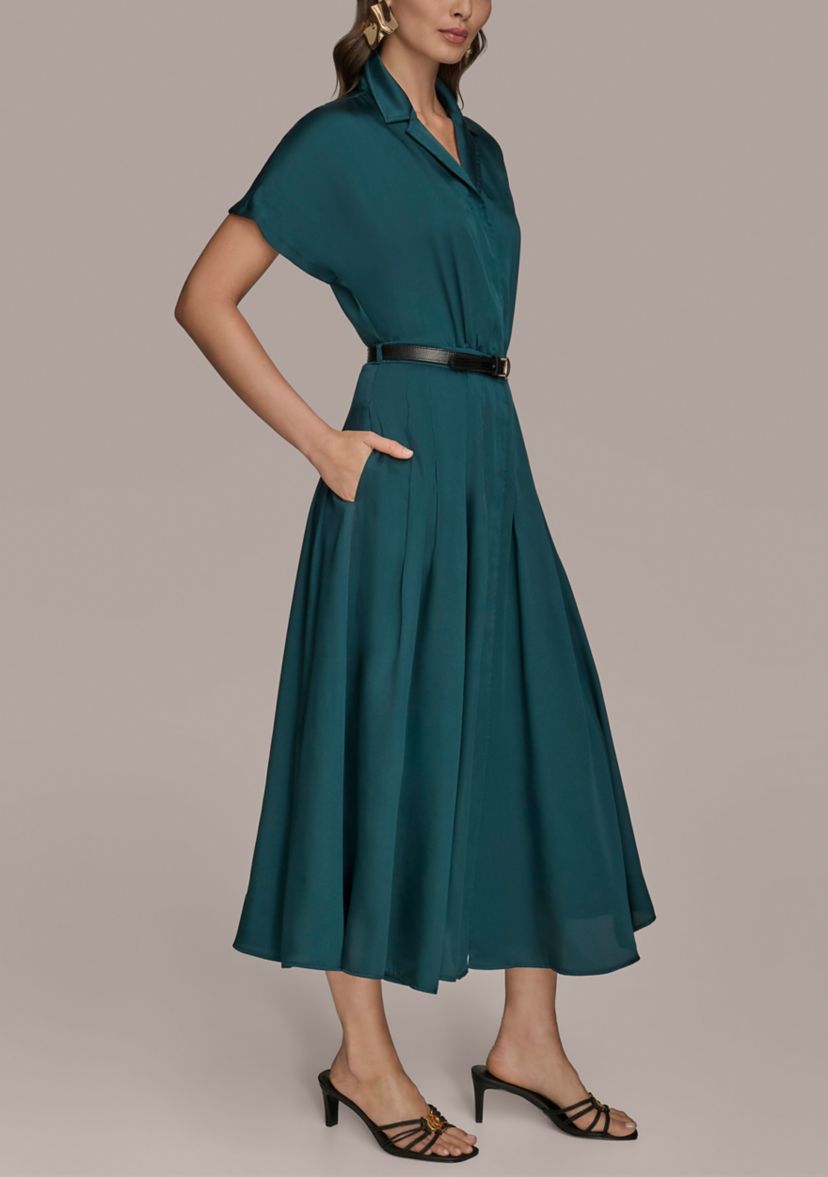Womens Belted Shirtdress