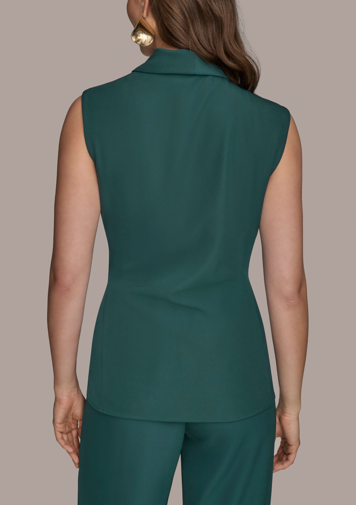 Womens Sleeveless Tie Waist Vest