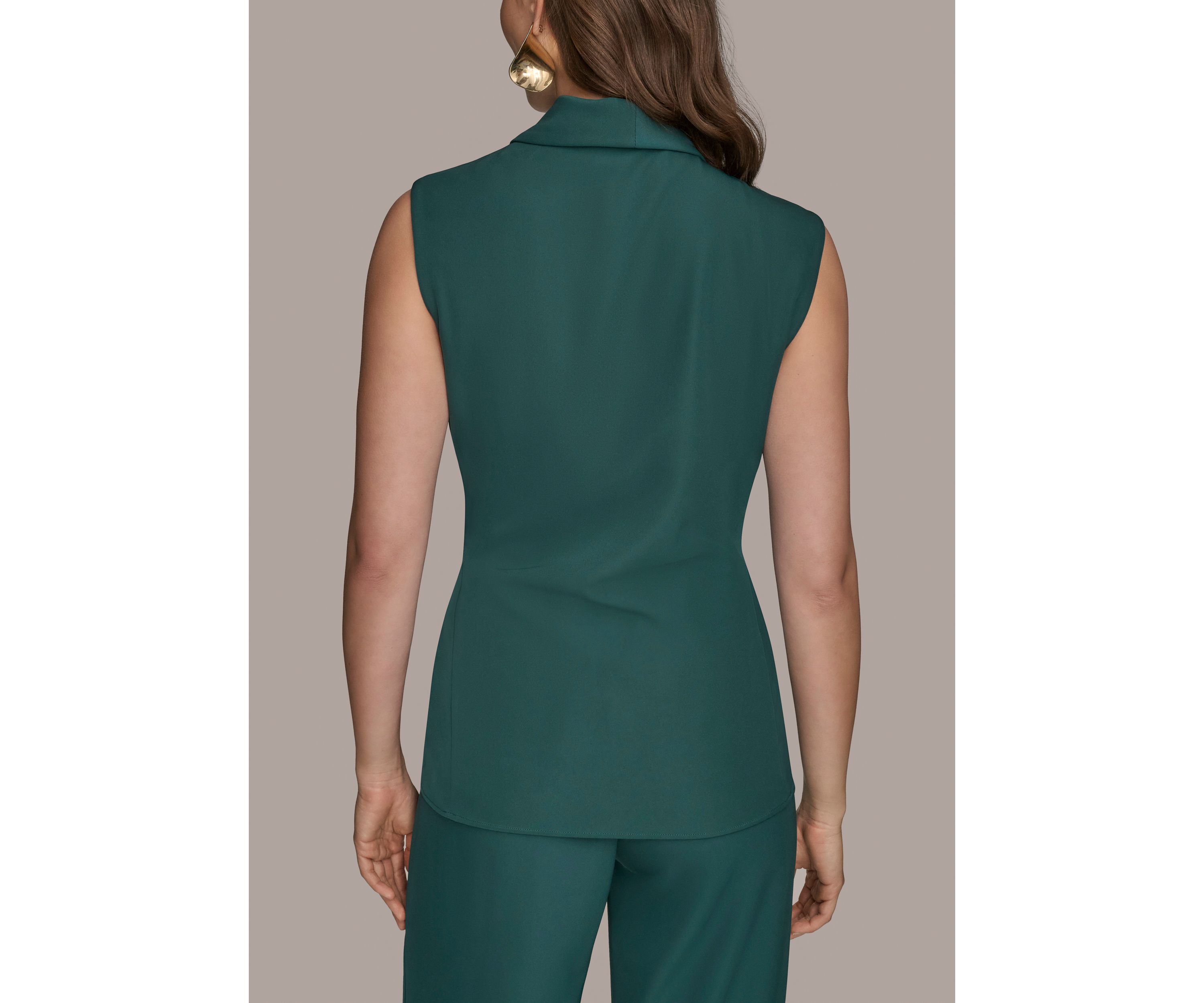 Womens Sleeveless Tie Waist Vest
