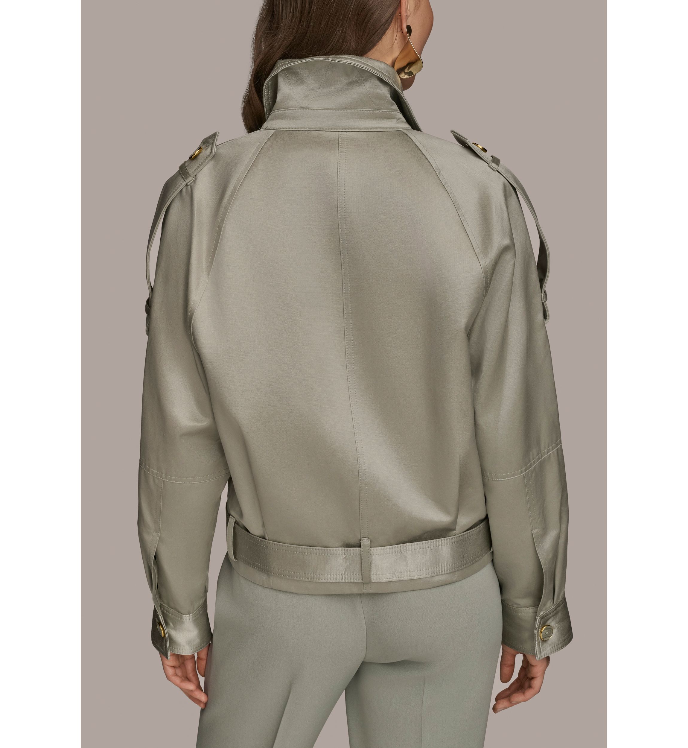 Womens Metallic Utility Jacket