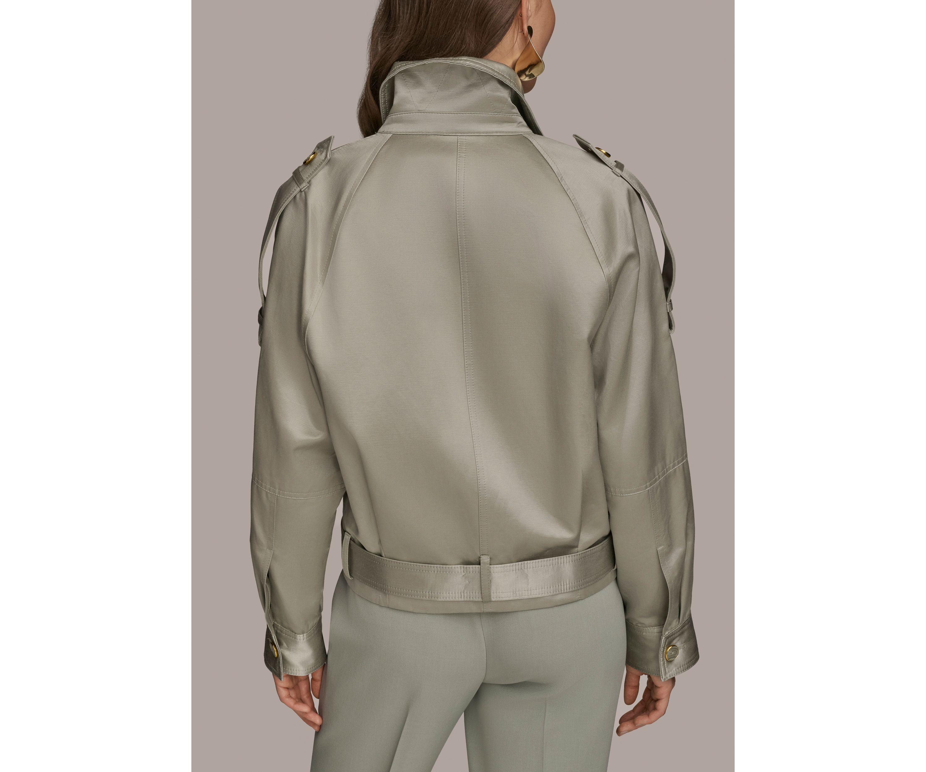 Womens Metallic Utility Jacket