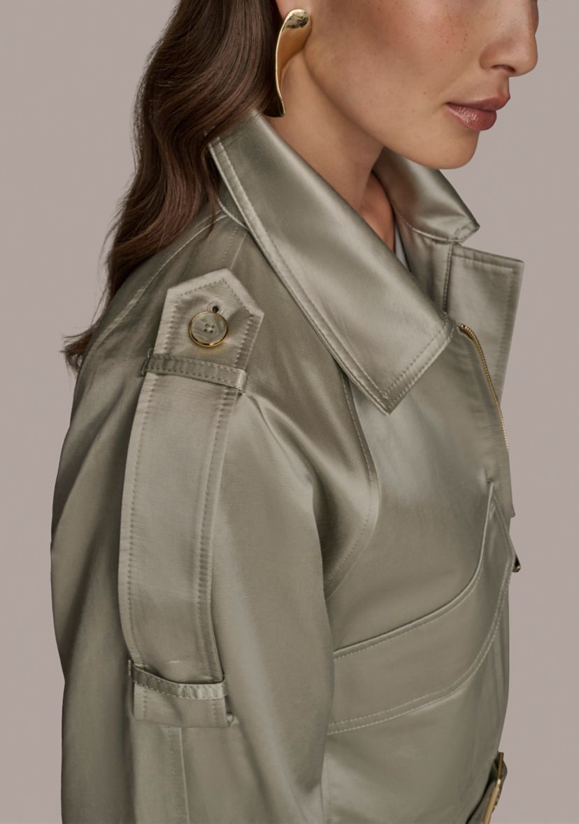 Womens Metallic Utility Jacket