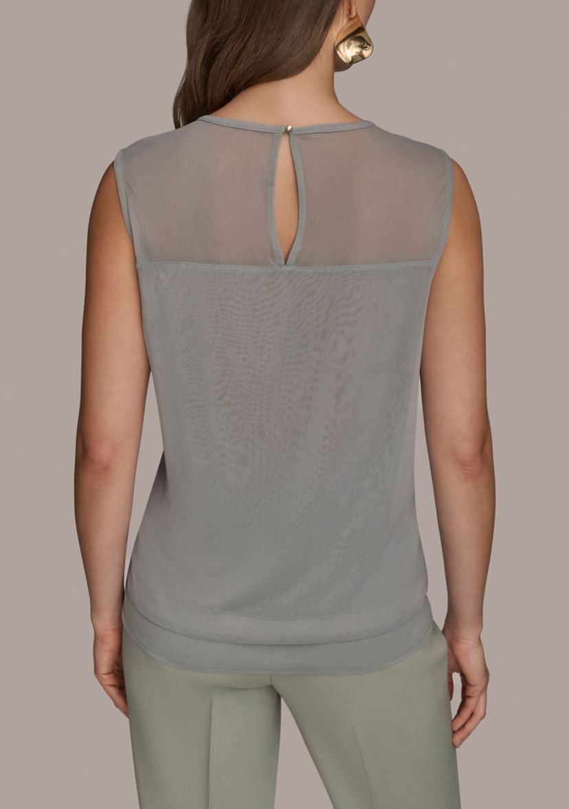 Womens Sheer Beaded Top