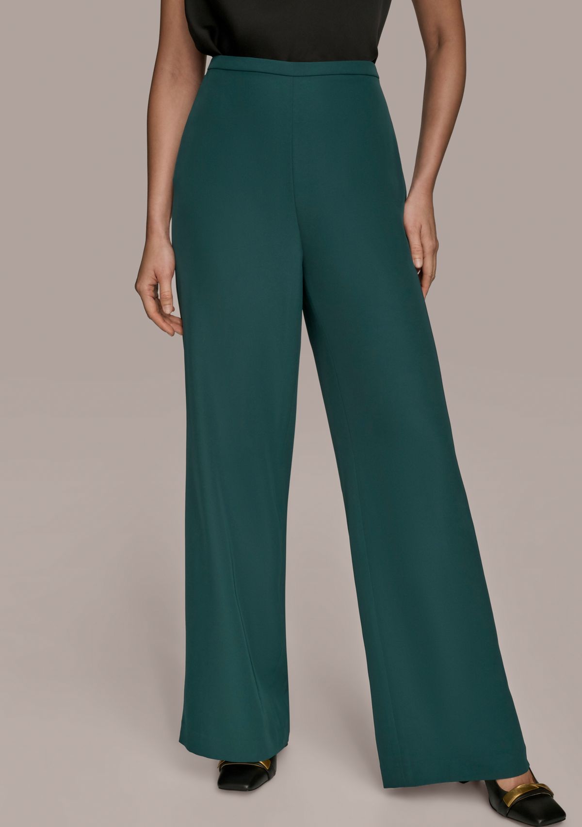 Womens Wide Leg Pull On Pants