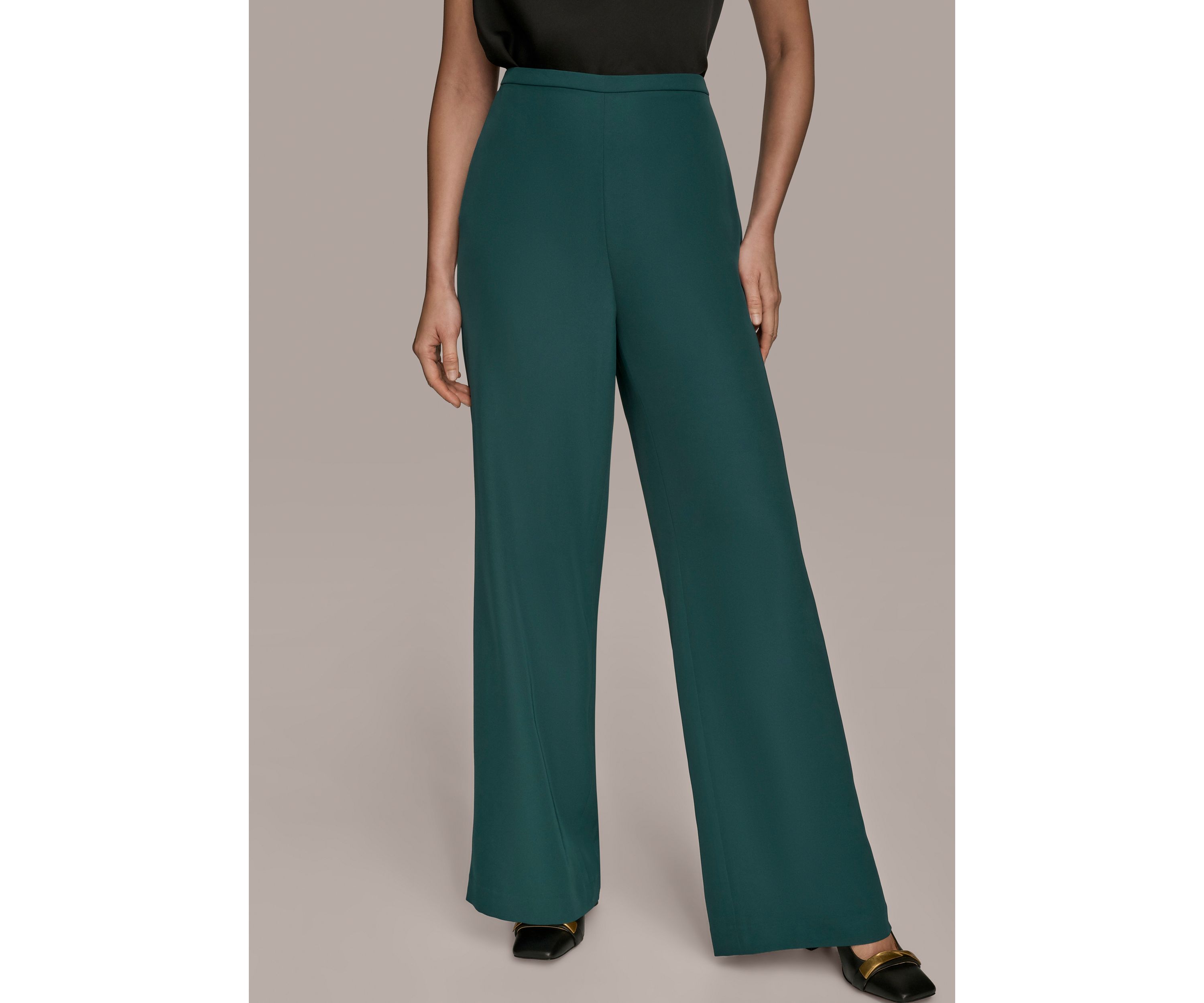 Womens Wide Leg Pull On Pants