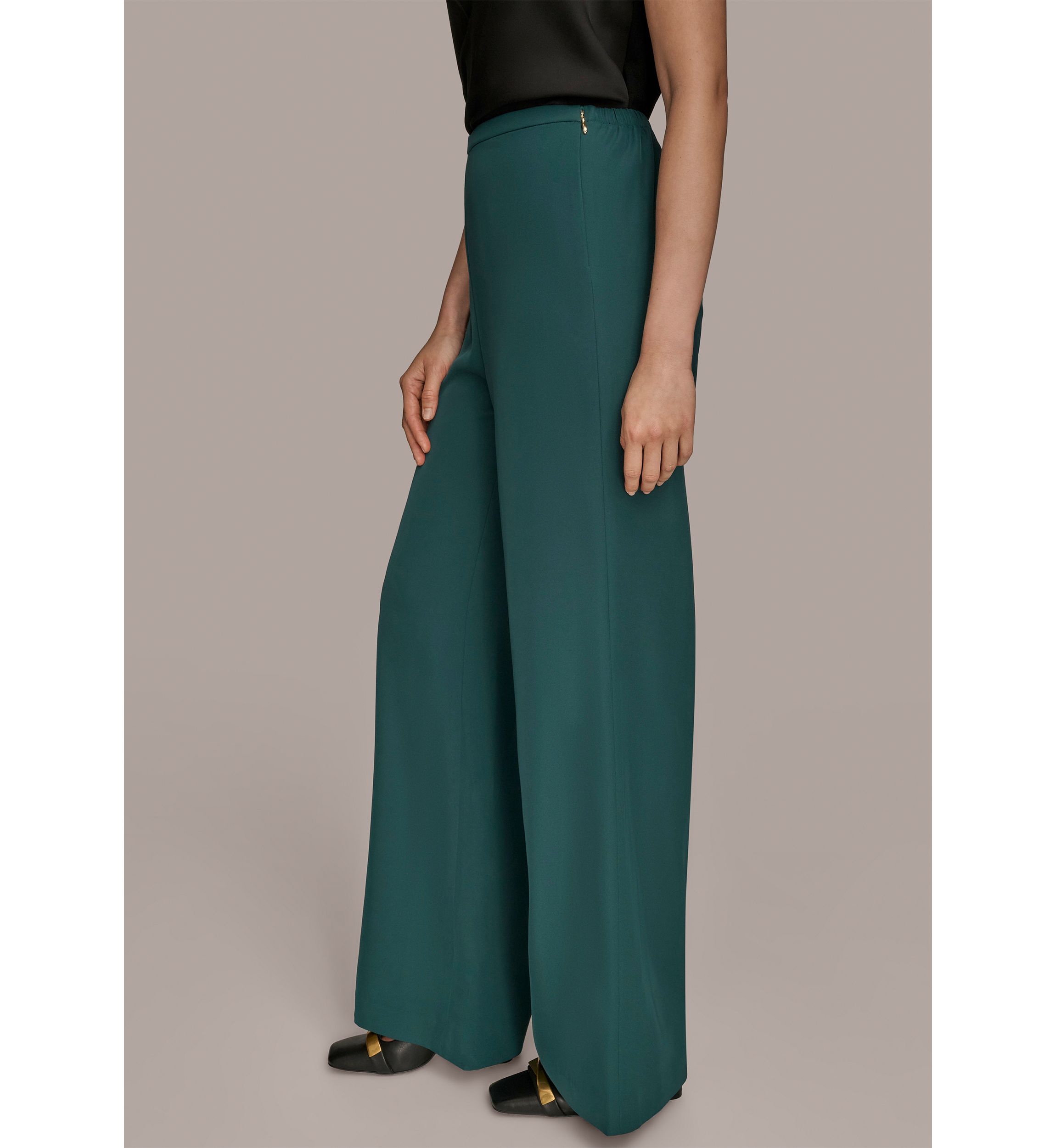 Womens Wide Leg Pull On Pants