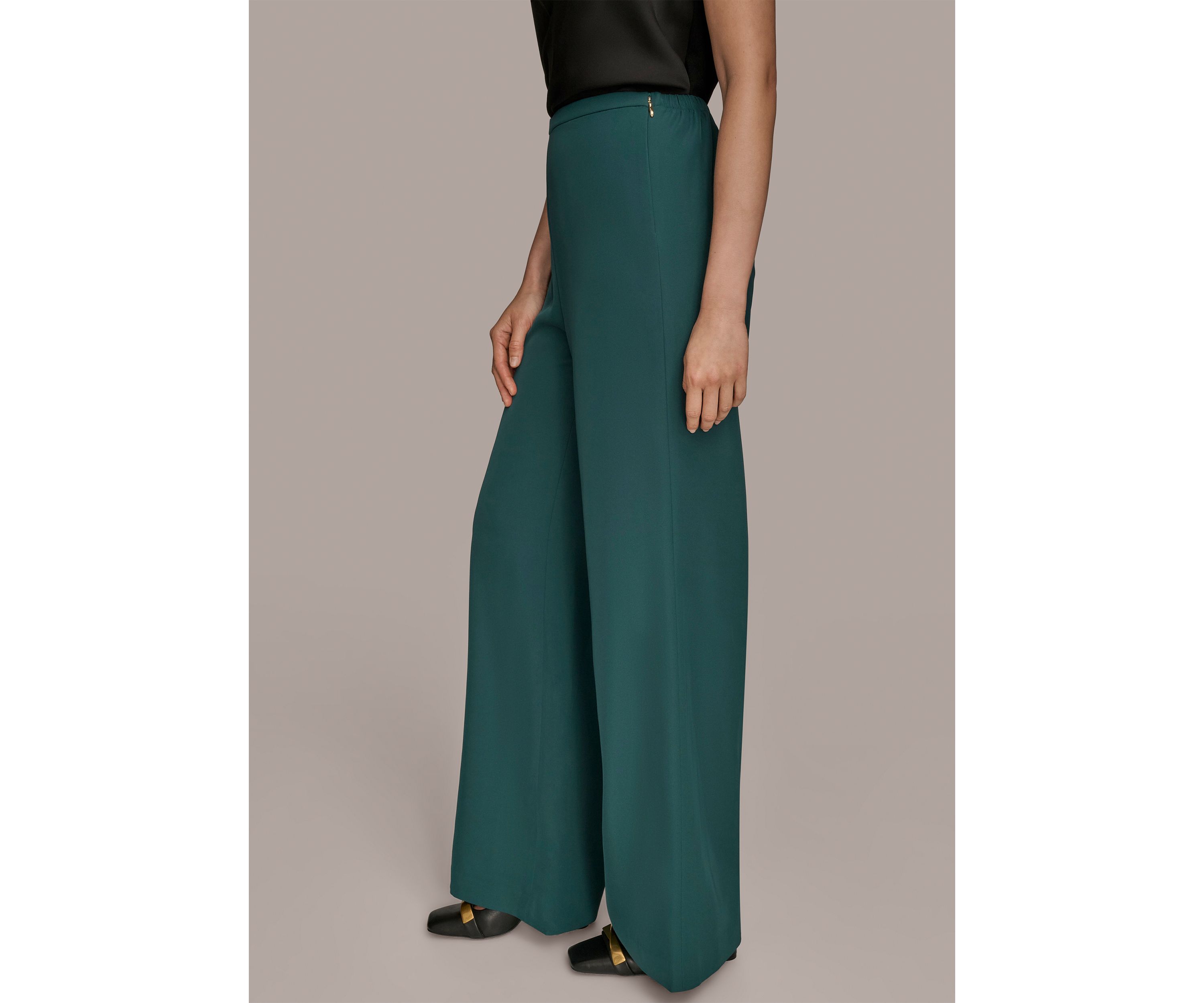 Womens Wide Leg Pull On Pants