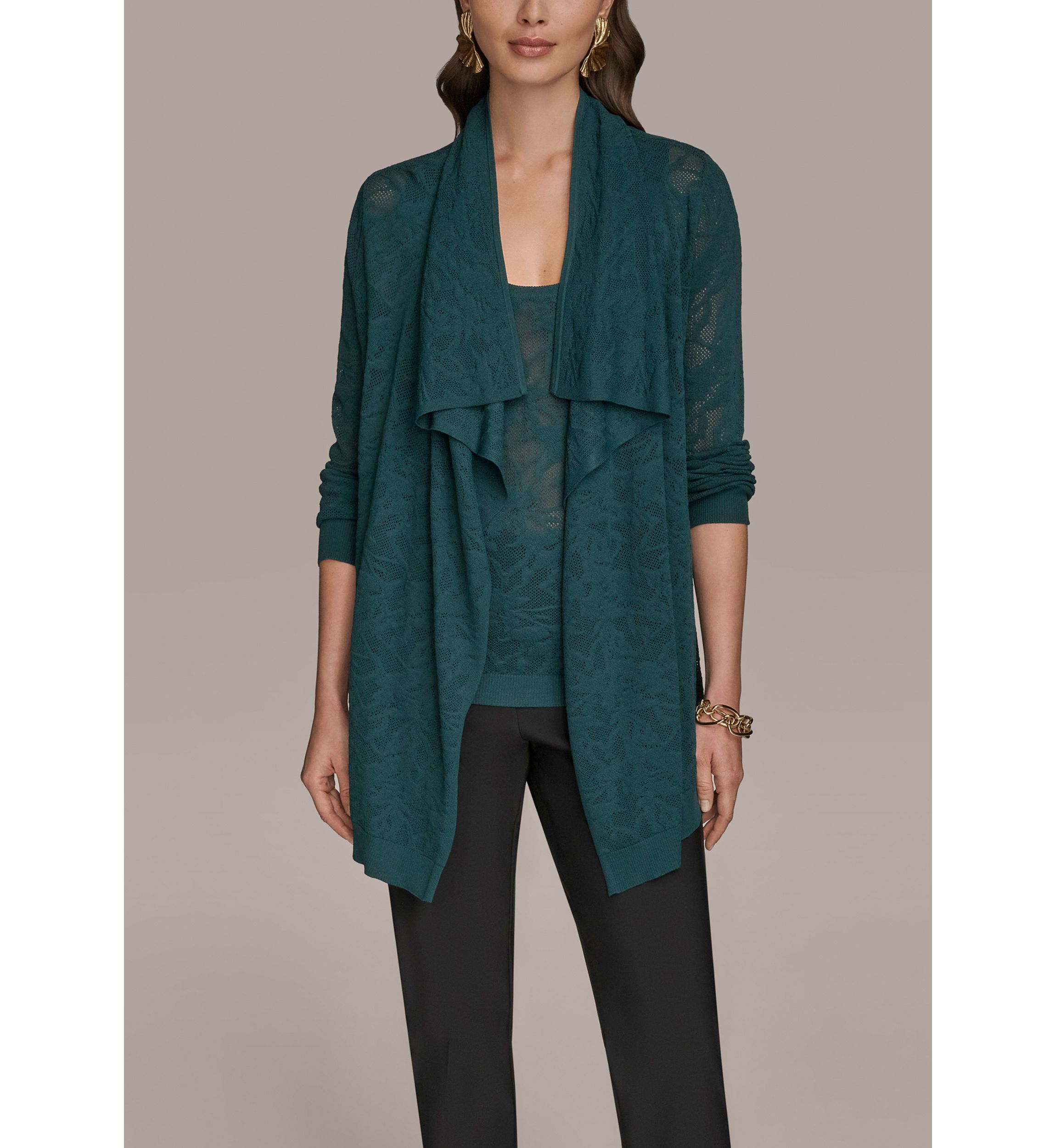 Womens Open Front Cardigan