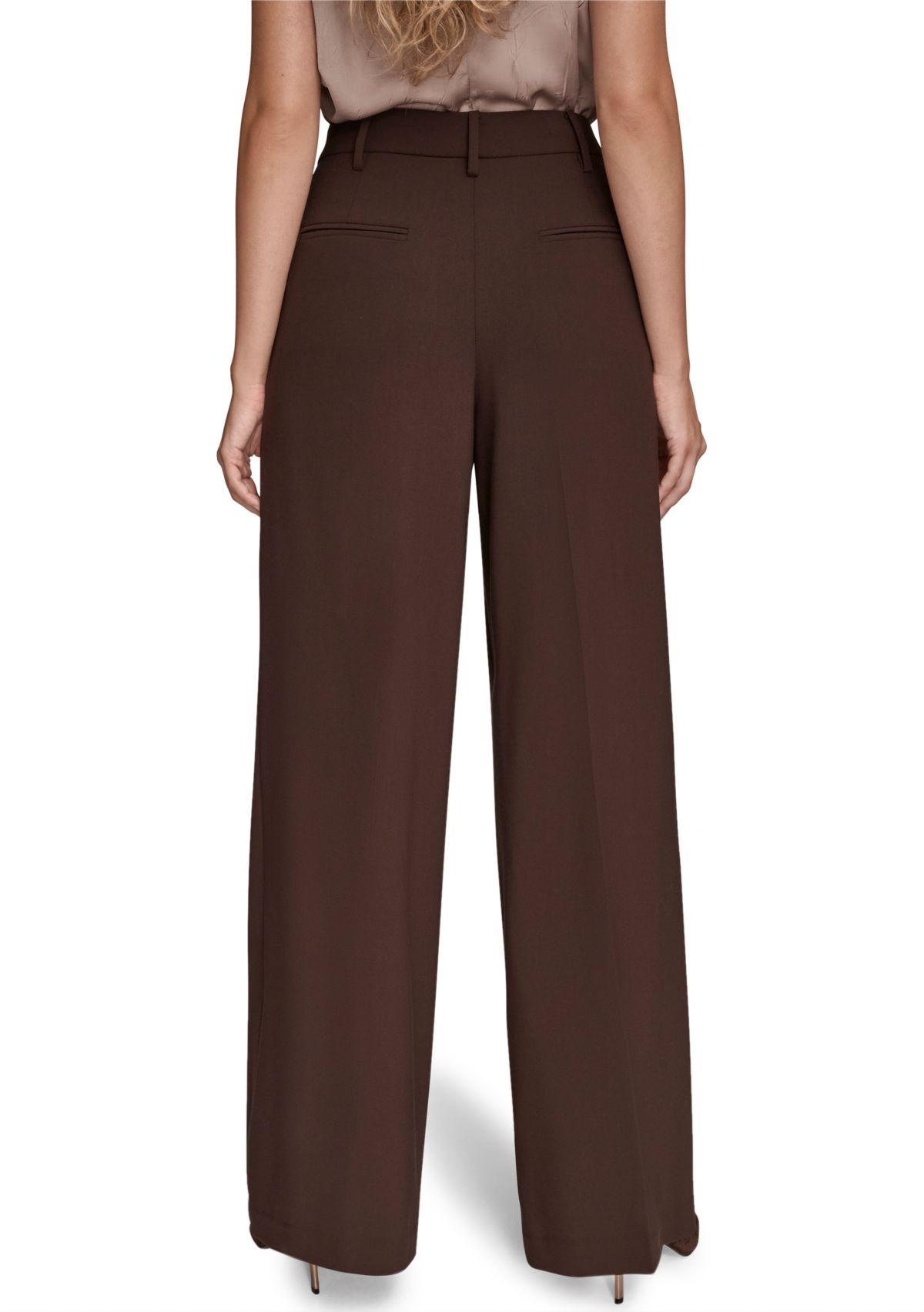 Womens Wide Leg with Tab Waist Pants