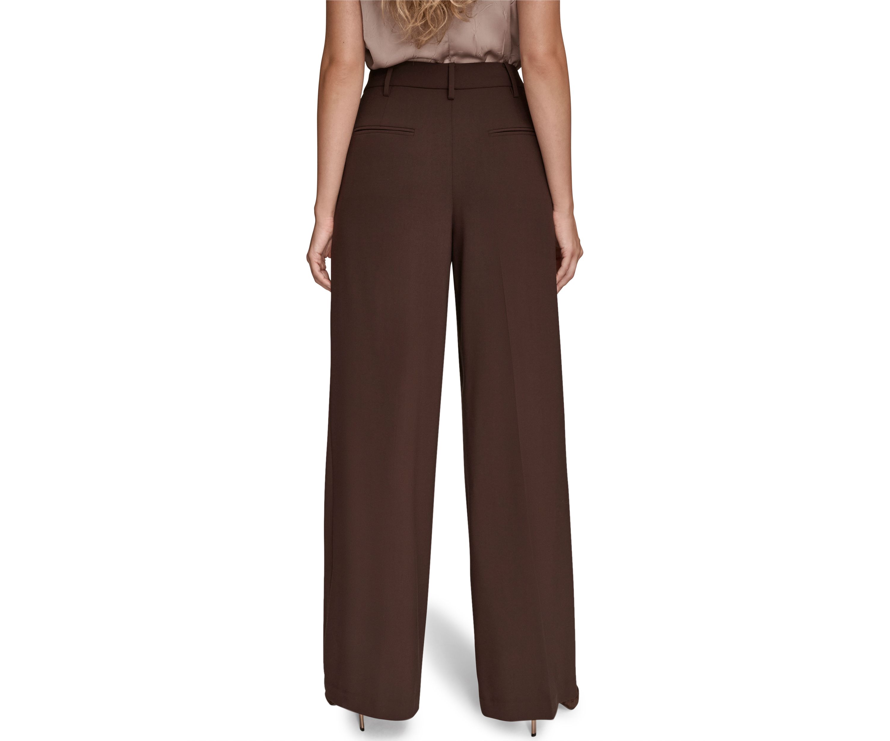 Womens Wide Leg with Tab Waist Pants