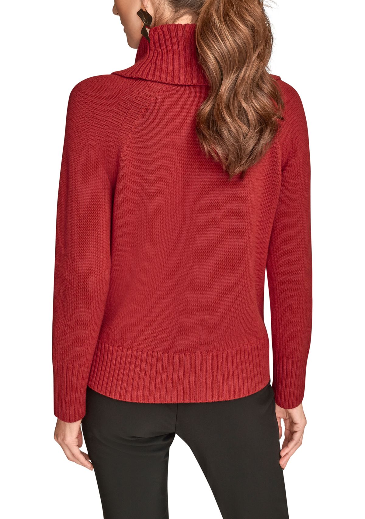 Womens Long Sleeve Zip Detail Collar Sweater 