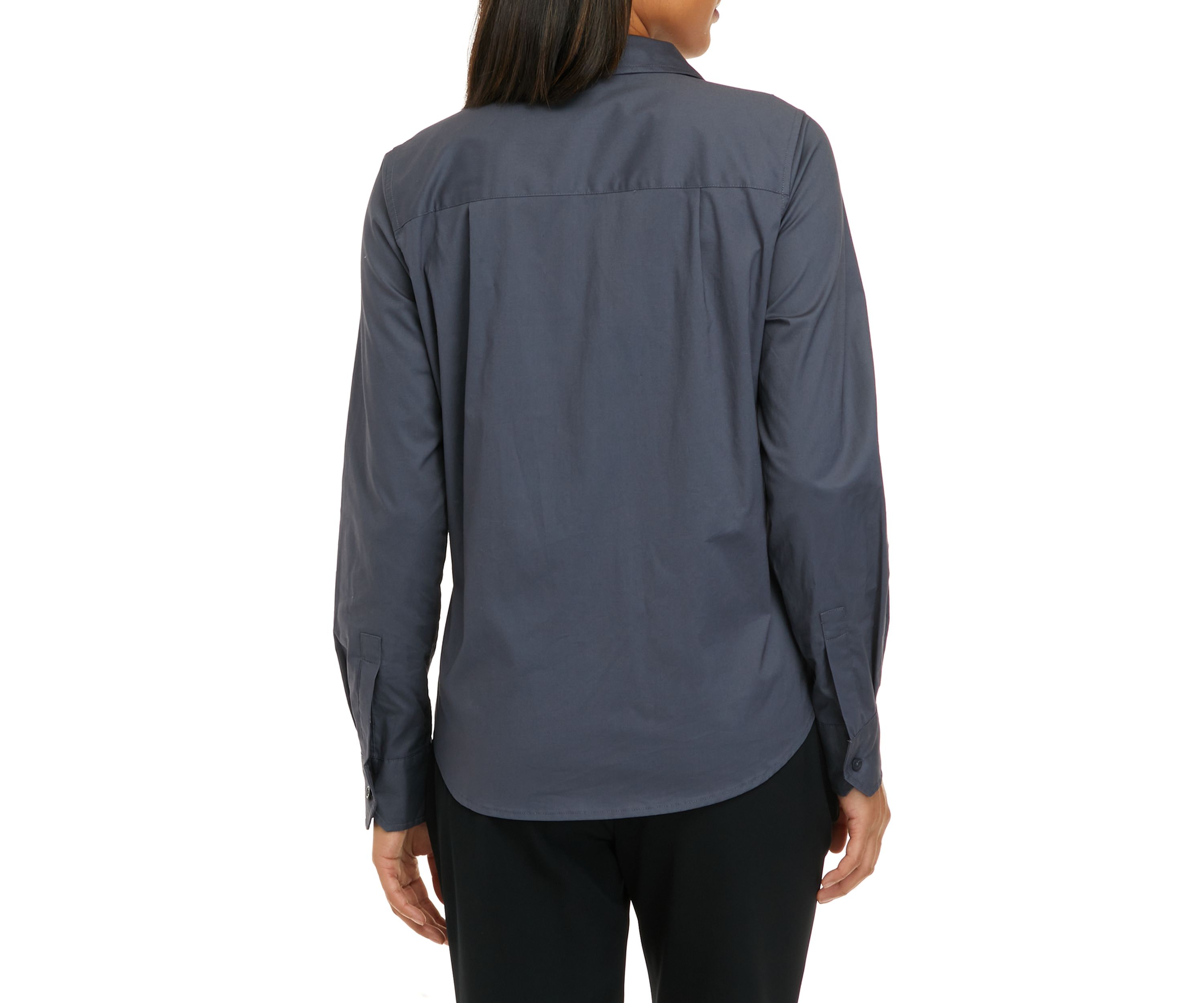 Womens Collared Button Front Shirt