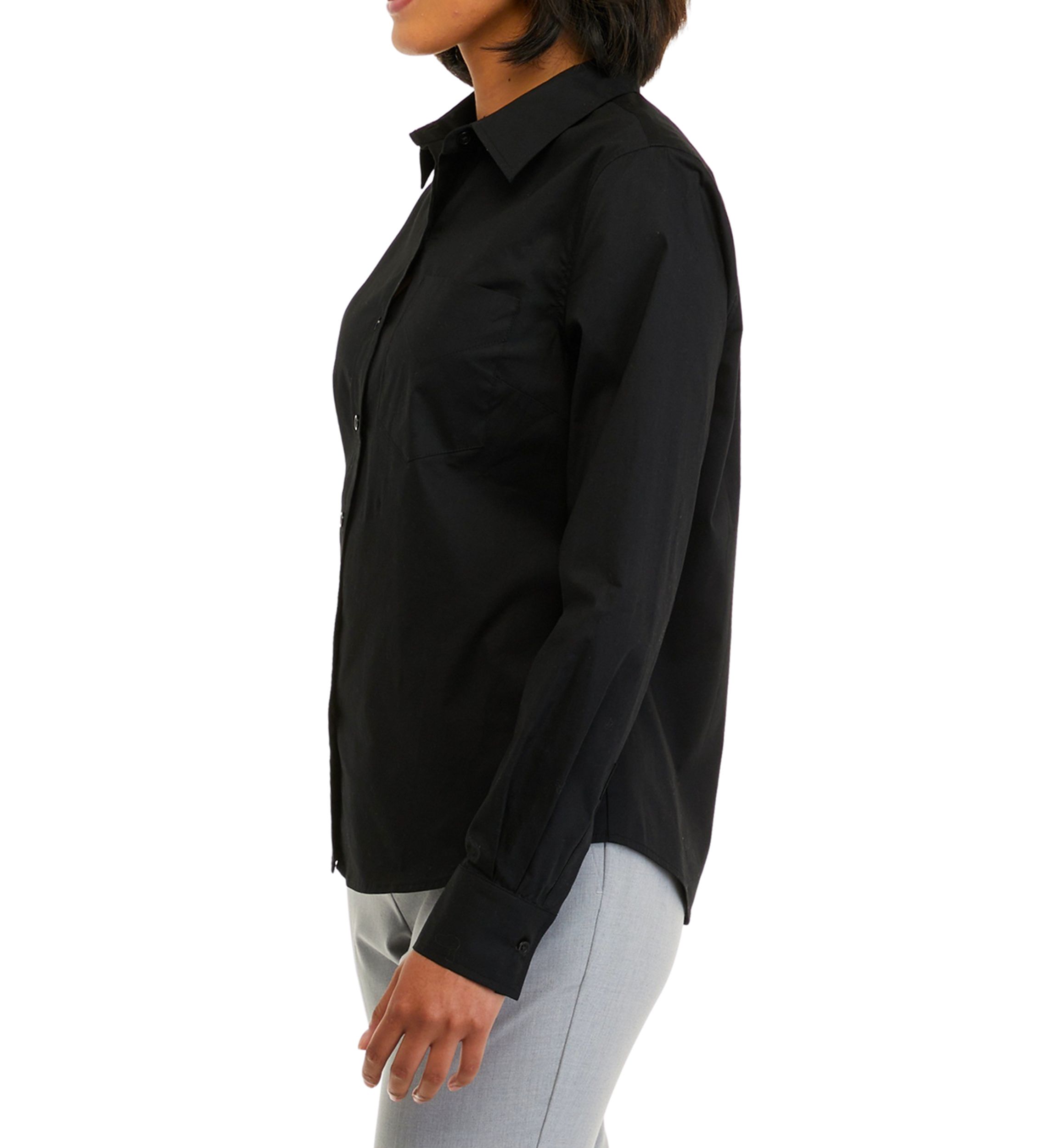   Womens Collared Button Front Shirt 