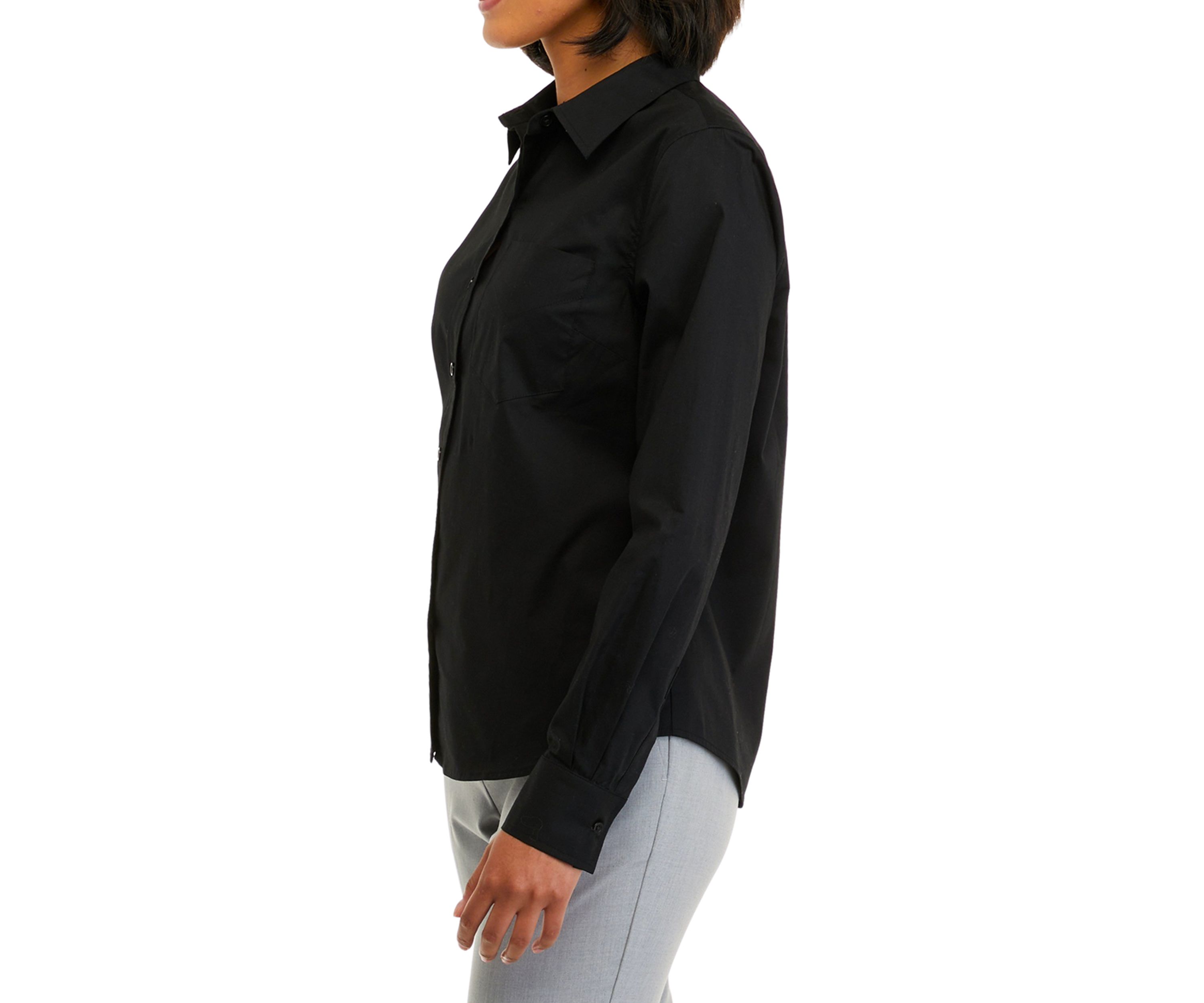   Womens Collared Button Front Shirt 