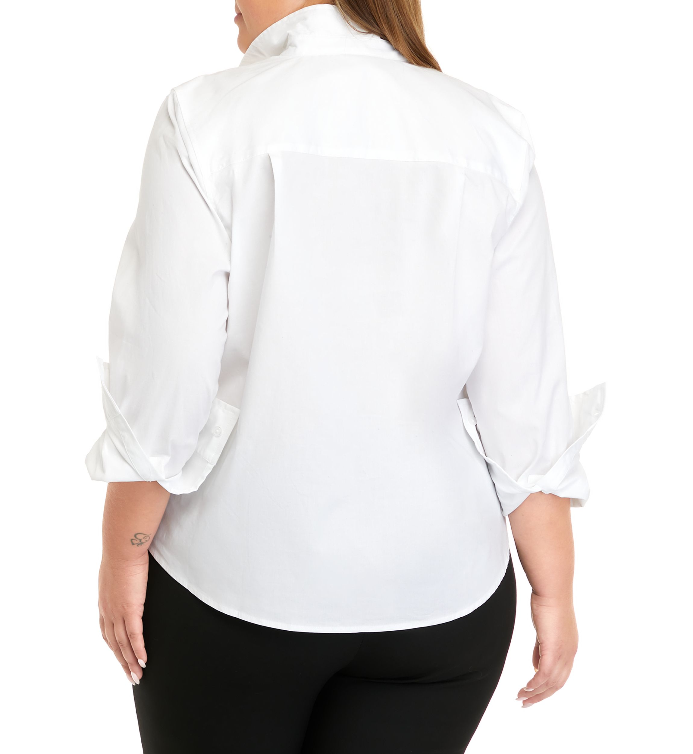 Plus Size Long Sleeve Essential Solid Shirt