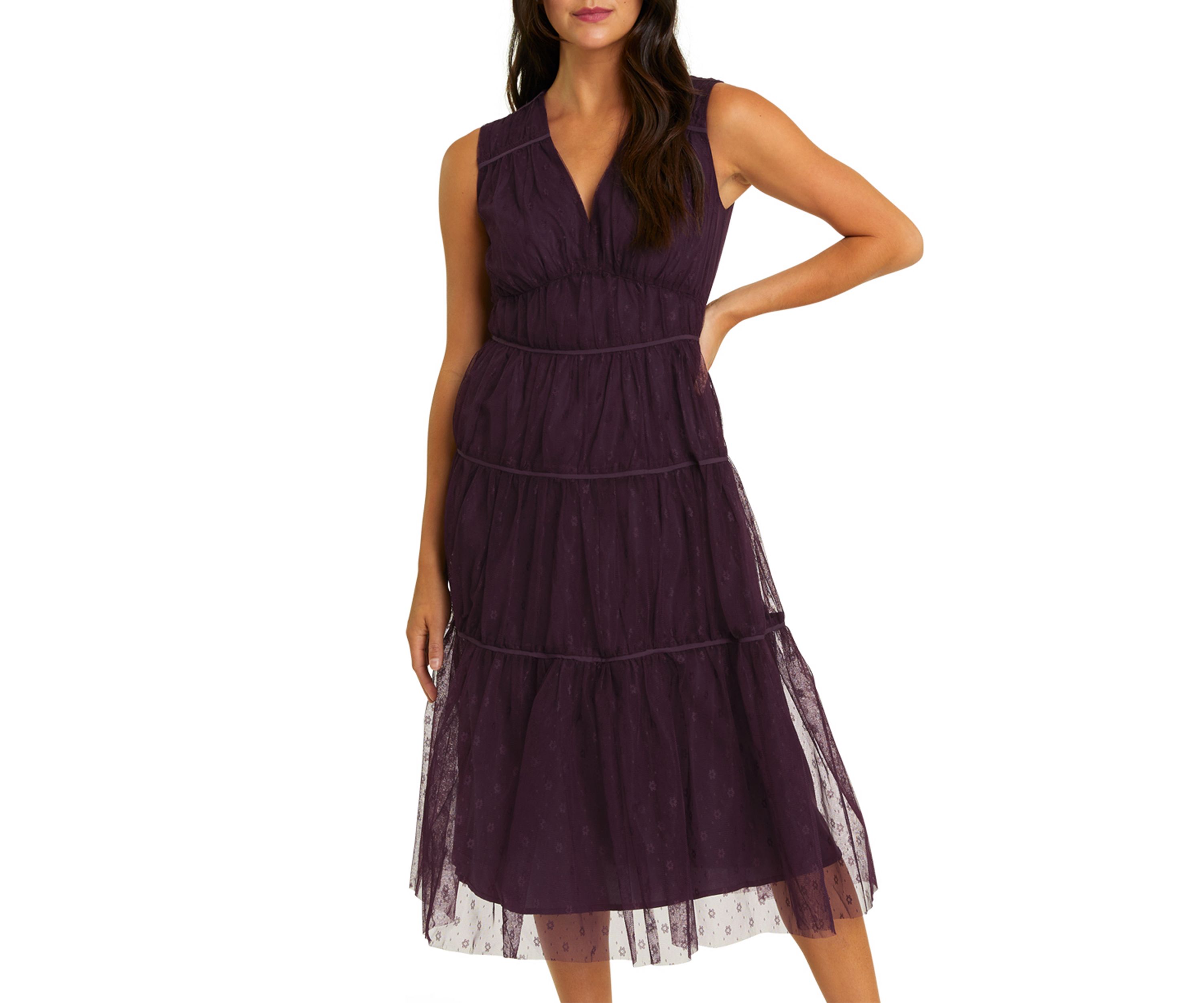 Womens Margo Sleeveless Tulle Dress