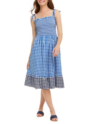 Women's Taylor Smocked Gingham Dress