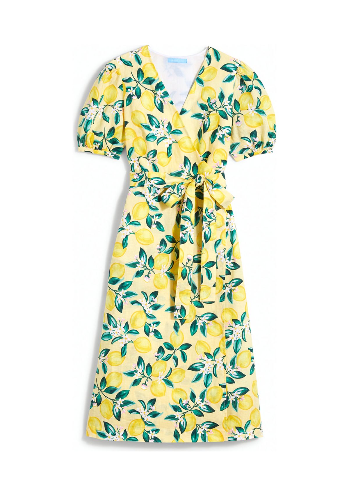 Womens Miranda Midi Wrap Dress in Lemon Blossom