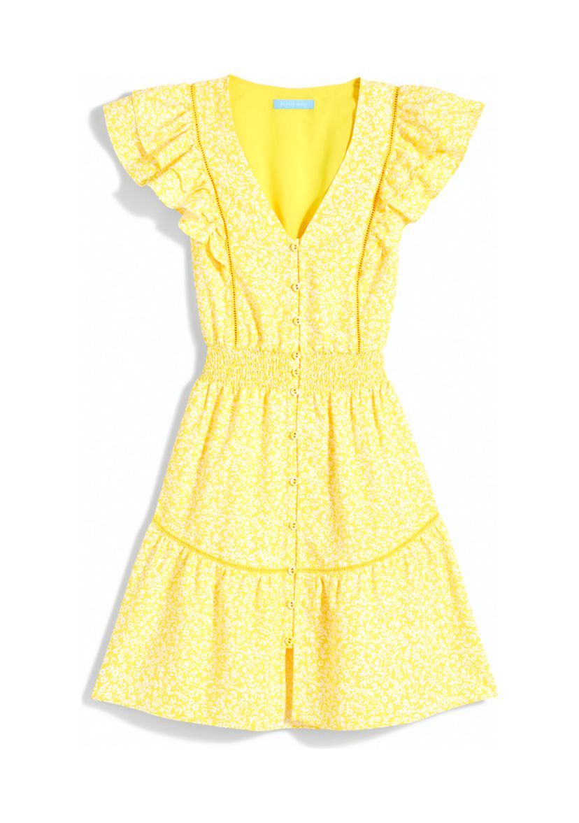 Gabby Mini Dress in Golden Floral