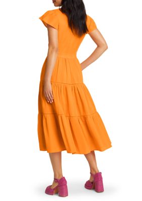 Women's Lainey Midi Dress Marigold Dobby Stripe