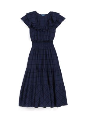 Women's Marie Midi Dress Pane Plaid